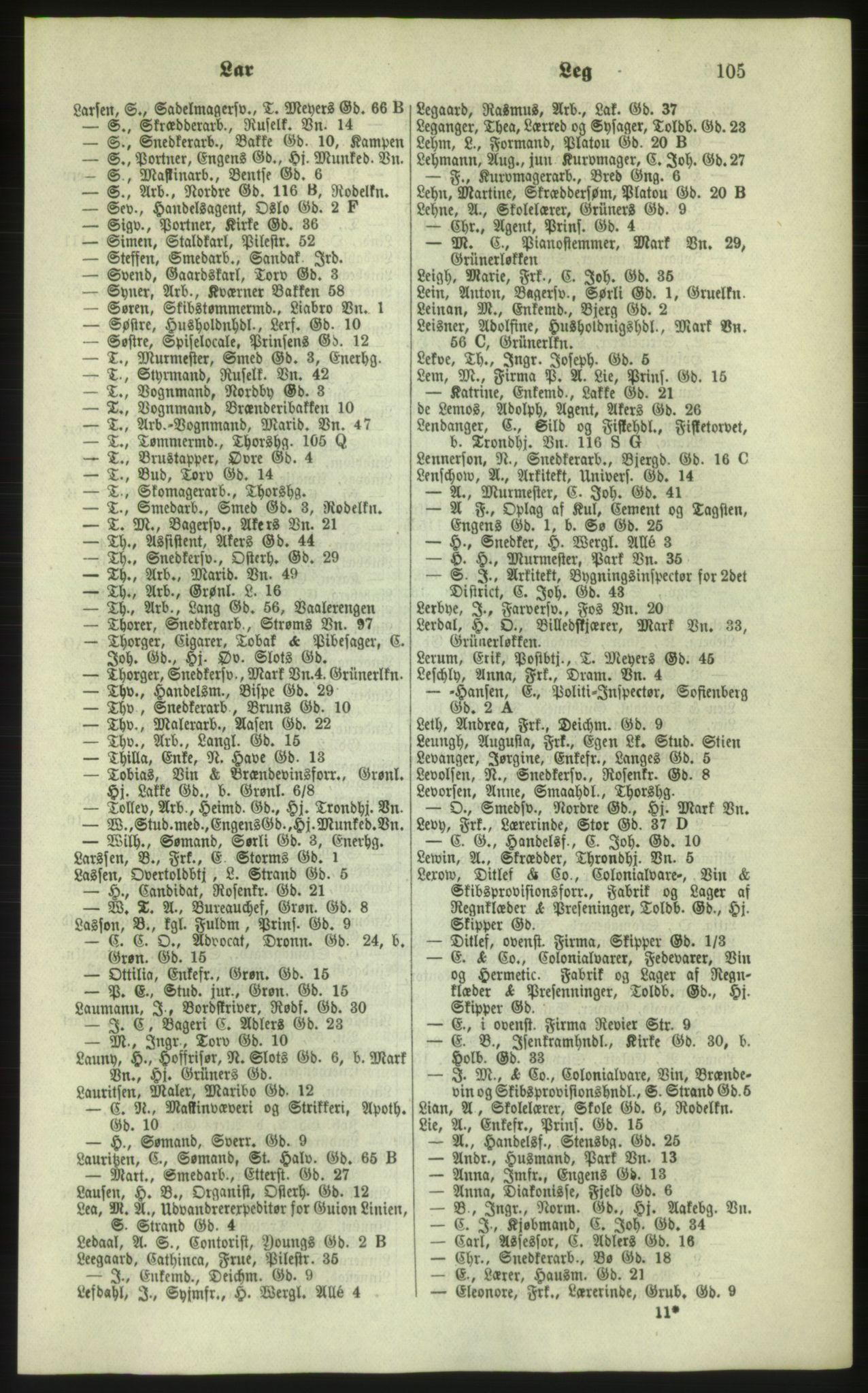 Kristiania/Oslo adressebok, PUBL/-, 1879, s. 105
