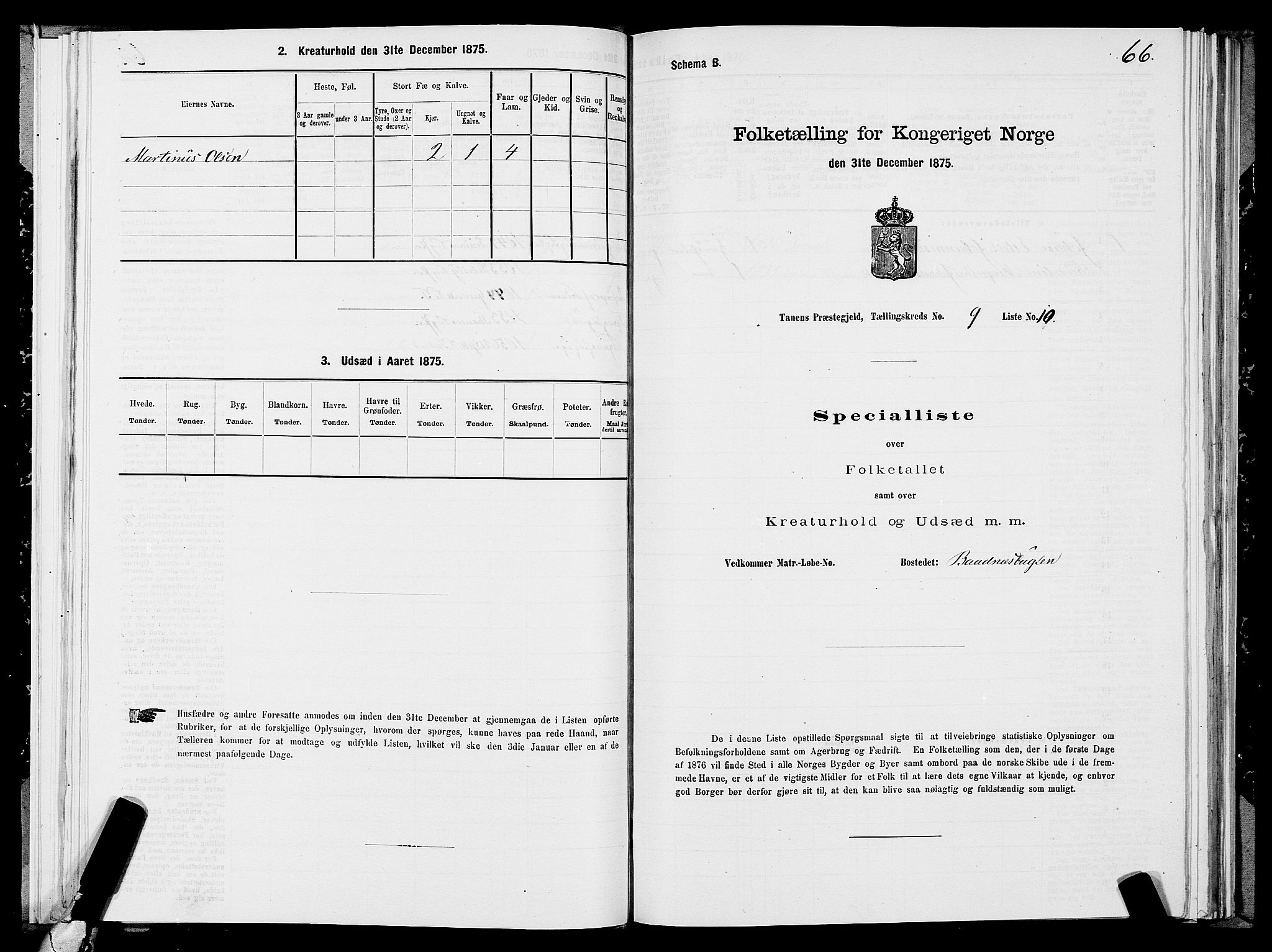 SATØ, Folketelling 1875 for 2025P Tana prestegjeld, 1875, s. 3066