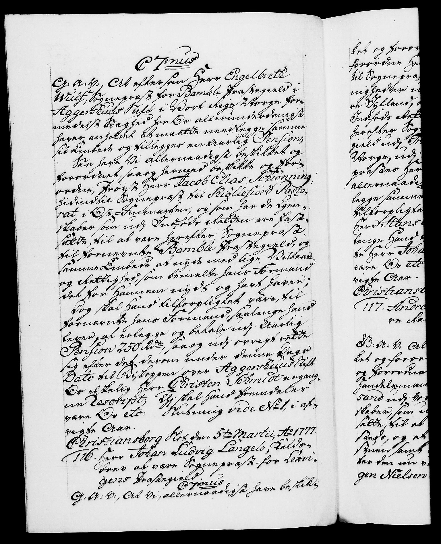 Danske Kanselli 1572-1799, RA/EA-3023/F/Fc/Fca/Fcaa/L0047: Norske registre, 1776-1778, s. 429b