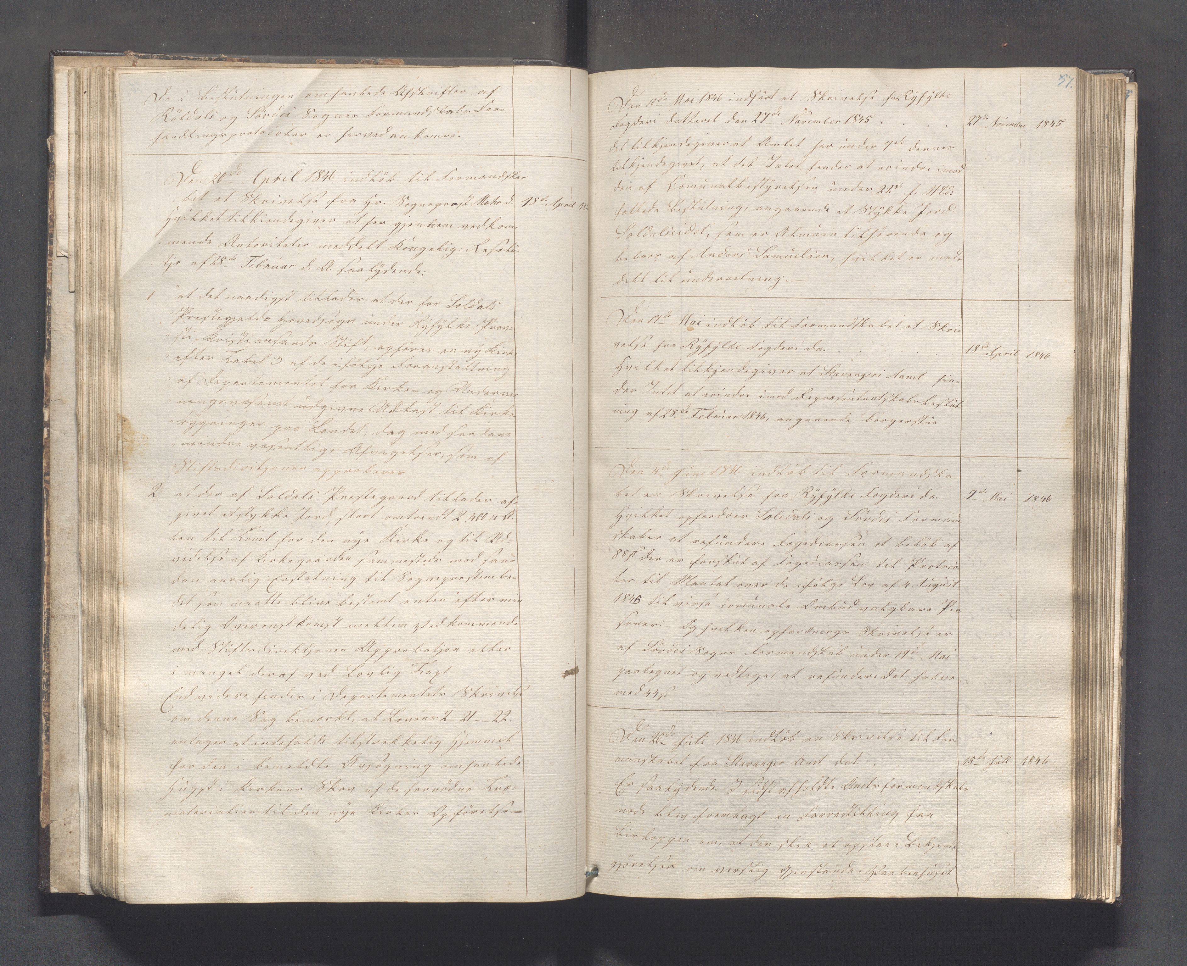 Suldal kommune - Formannskapet/Rådmannen, IKAR/K-101908/C/Ca/L0001: Journal, 1837-1900, s. 57