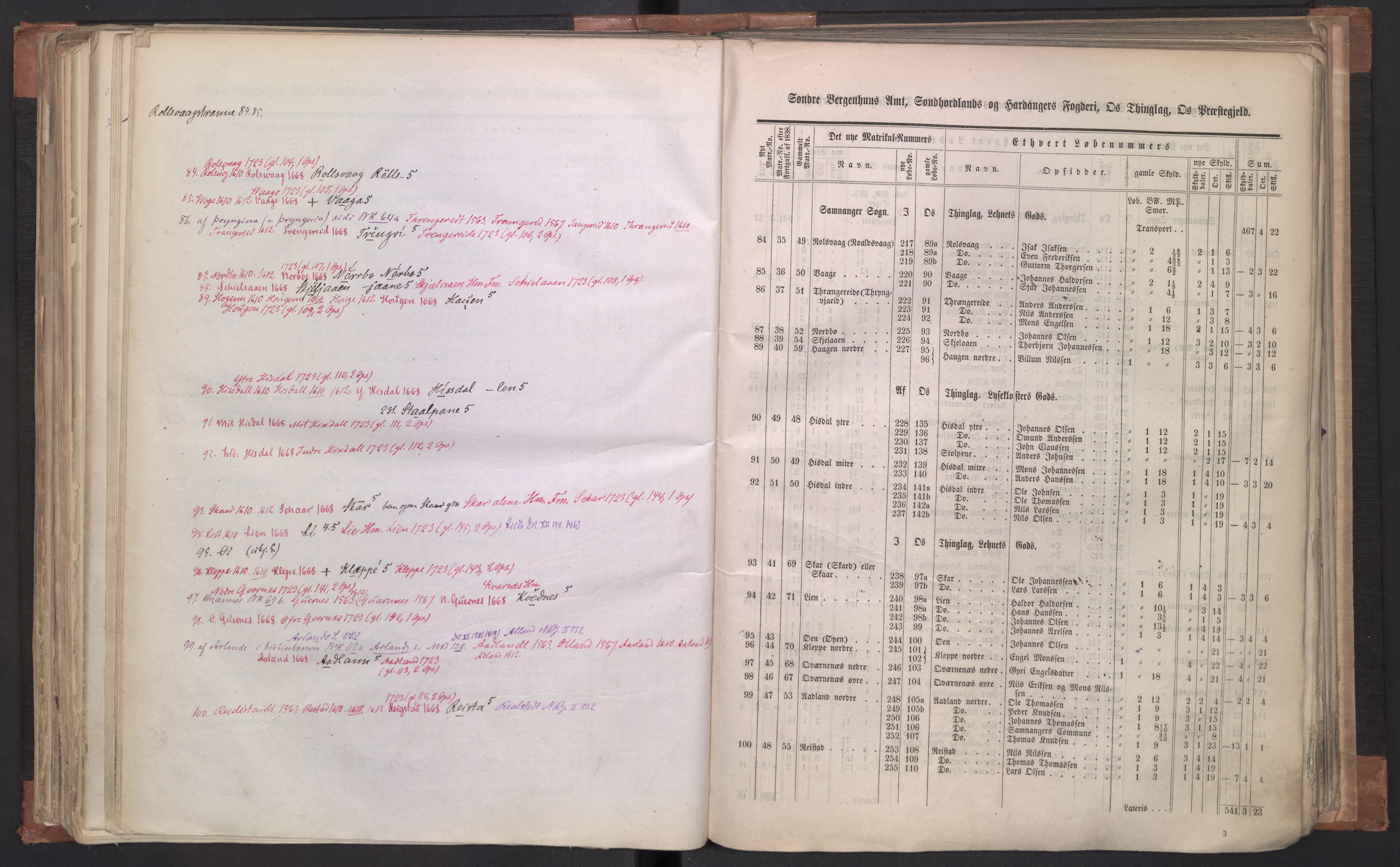 Rygh, AV/RA-PA-0034/F/Fb/L0011: Matrikkelen for 1838 - Søndre Bergenhus amt (Hordaaland fylke), 1838