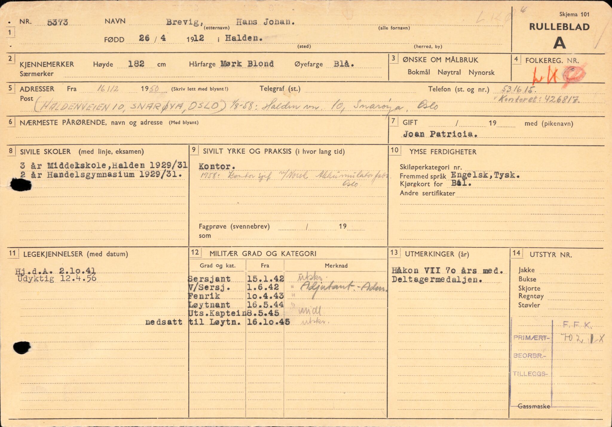 Forsvaret, Forsvarets overkommando/Luftforsvarsstaben, AV/RA-RAFA-4079/P/Pa/L0029: Personellpapirer, 1912, s. 252