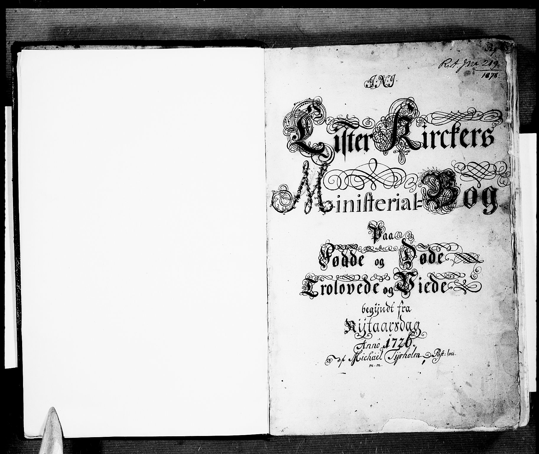 Lista sokneprestkontor, AV/SAK-1111-0027/F/Fa/L0002: Ministerialbok nr. A 2 /3, 1726-1751