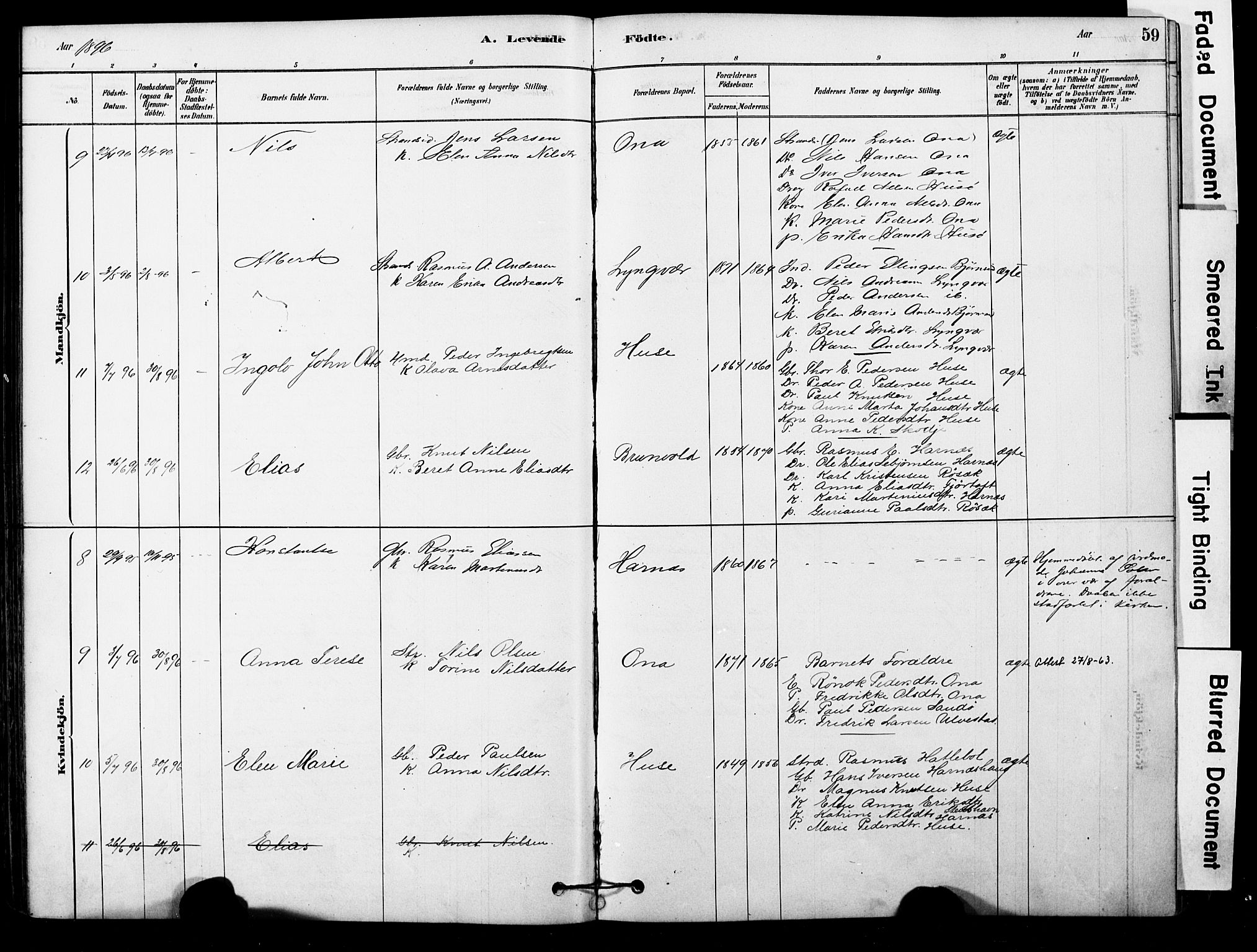 Ministerialprotokoller, klokkerbøker og fødselsregistre - Møre og Romsdal, AV/SAT-A-1454/561/L0729: Ministerialbok nr. 561A03, 1878-1900, s. 59