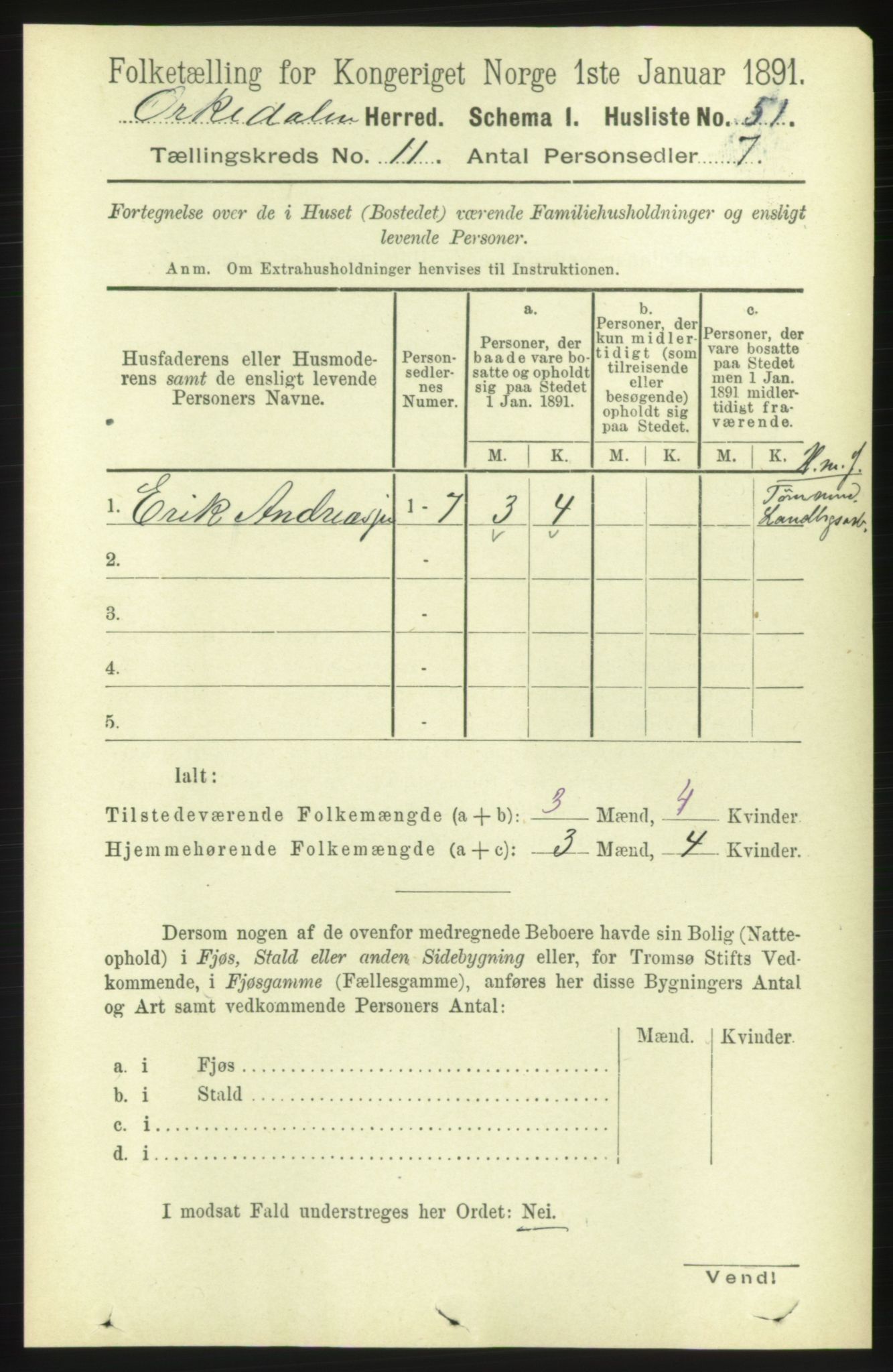 RA, Folketelling 1891 for 1638 Orkdal herred, 1891, s. 5130