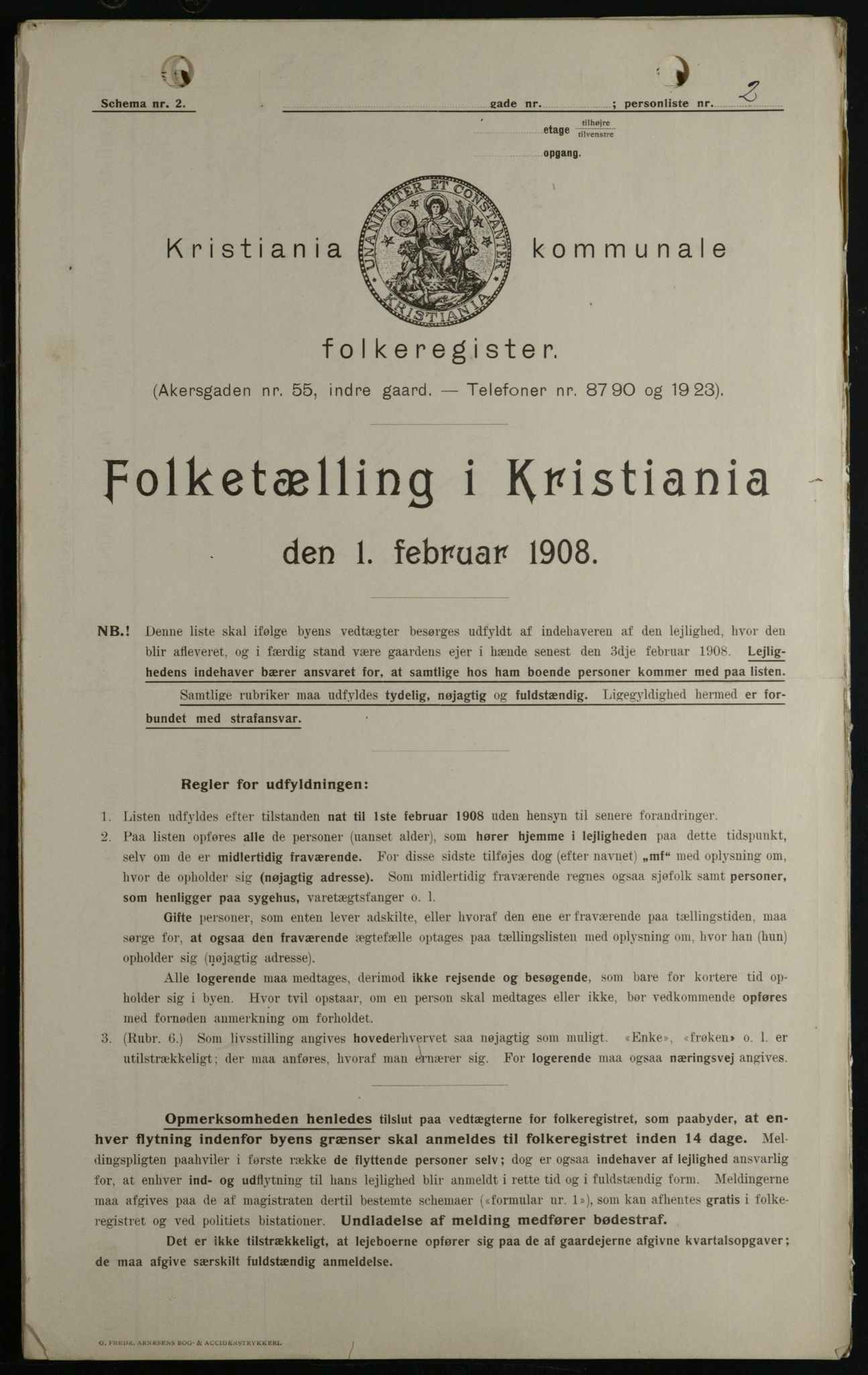 OBA, Kommunal folketelling 1.2.1908 for Kristiania kjøpstad, 1908, s. 46637