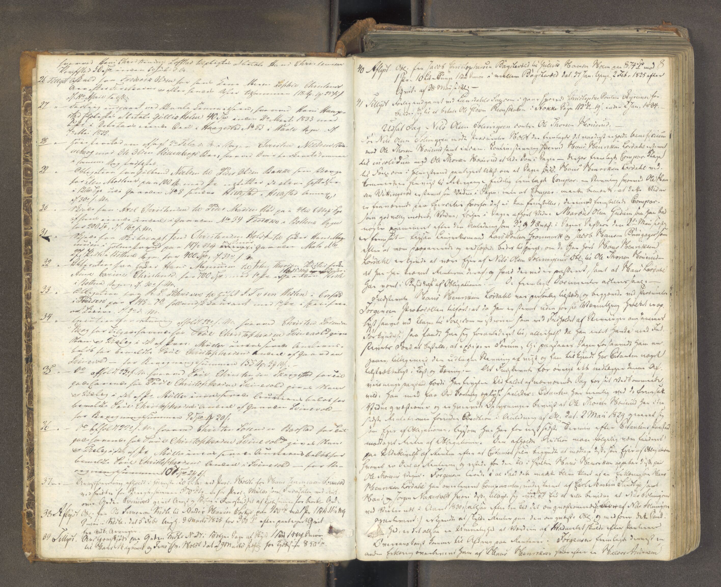 Nordre Jarlsberg sorenskriveri, AV/SAKO-A-80/F/Fa/Faa/L0036: Tingbok, 1832-1836, s. 7b-8a