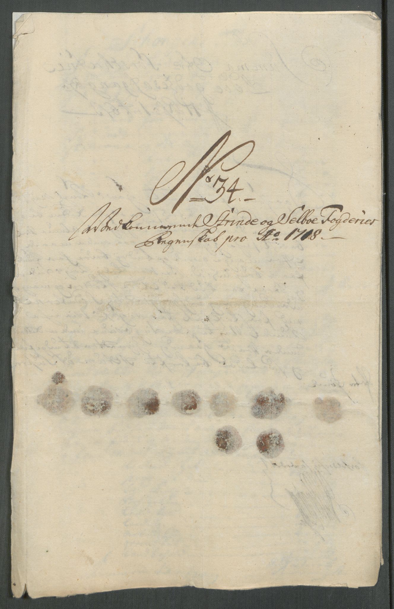 Rentekammeret inntil 1814, Reviderte regnskaper, Fogderegnskap, RA/EA-4092/R61/L4116: Fogderegnskap Strinda og Selbu, 1717-1718, s. 510