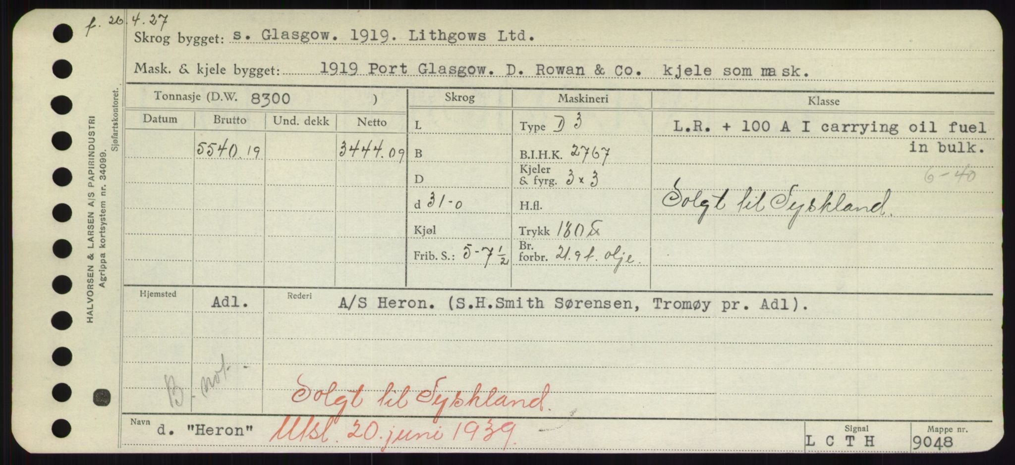 Sjøfartsdirektoratet med forløpere, Skipsmålingen, RA/S-1627/H/Hd/L0015: Fartøy, Havm-Hey, s. 427