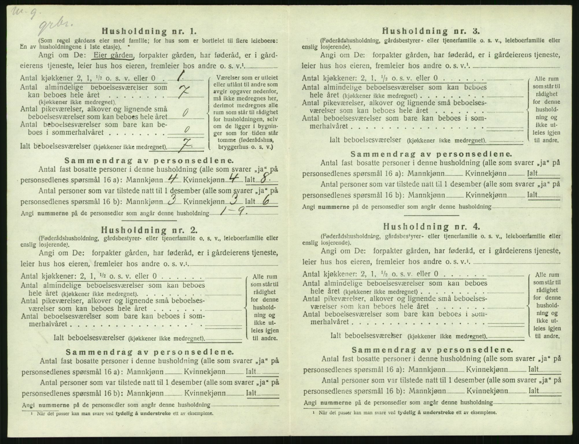 SAK, Folketelling 1920 for 0918 Austre Moland herred, 1920, s. 232