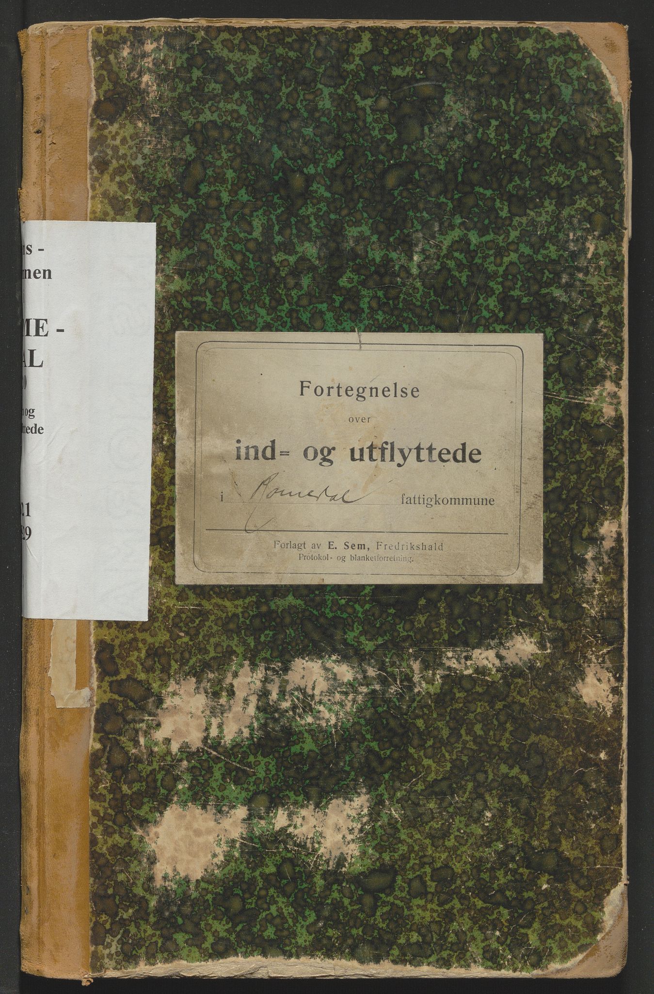 Romedal lensmannskontor, AV/SAH-LHR-019/L/La/L0001/0002: Protokoller over inn- og utflyttede / Protokoll over inn- og utflyttede, 1921-1929