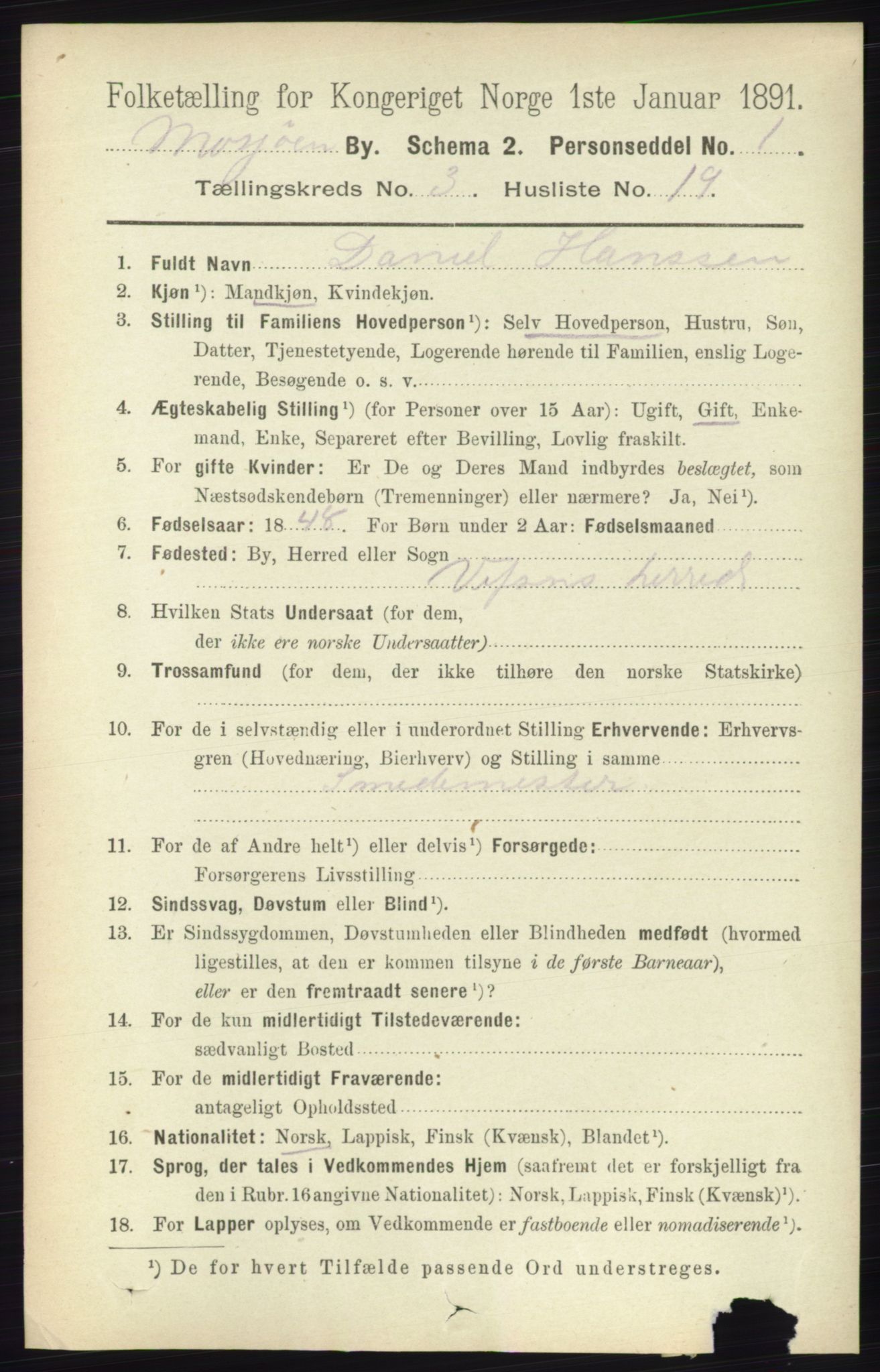 RA, Folketelling 1891 for 1802 Mosjøen ladested, 1891, s. 1391