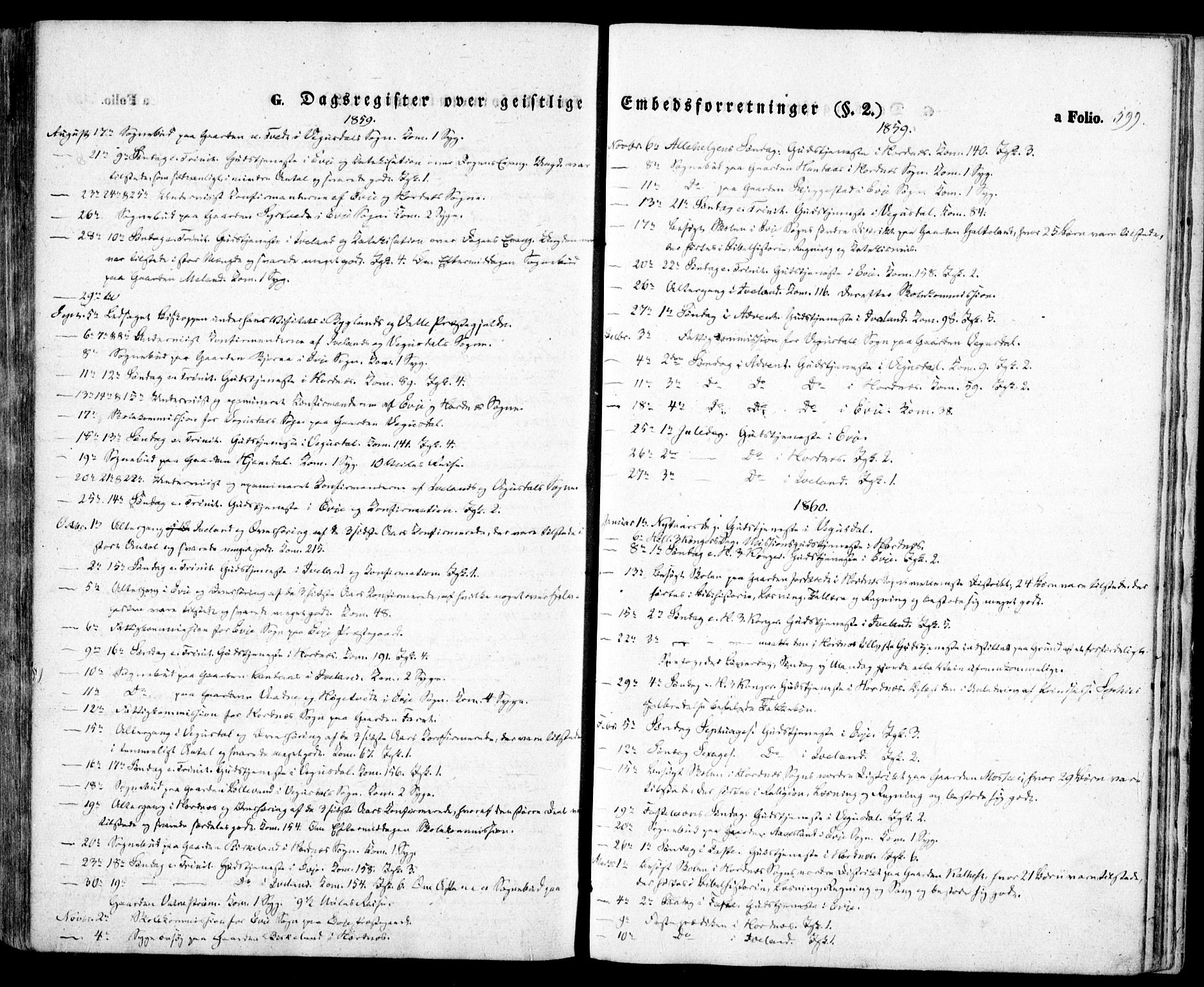 Evje sokneprestkontor, AV/SAK-1111-0008/F/Fa/Faa/L0005: Ministerialbok nr. A 5, 1843-1865, s. 599