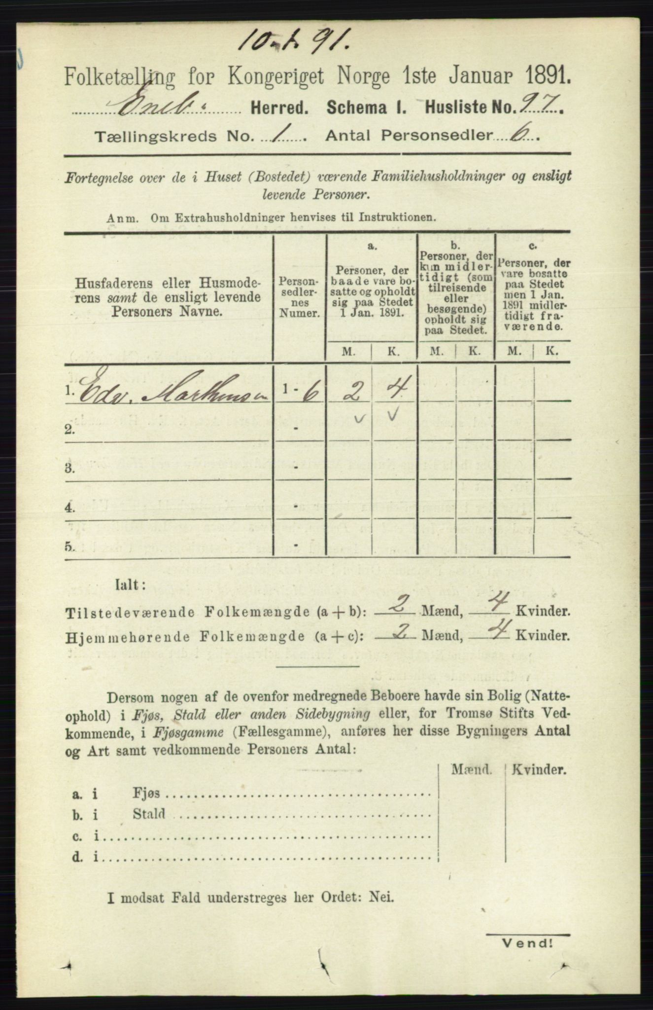 RA, Folketelling 1891 for 0229 Enebakk herred, 1891, s. 123