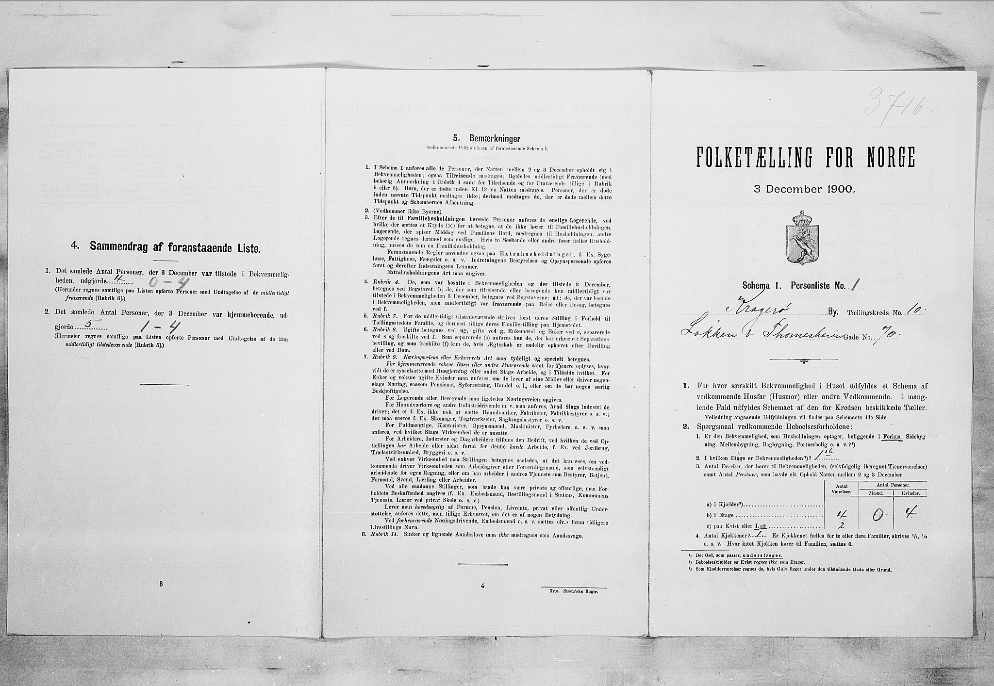 SAKO, Folketelling 1900 for 0801 Kragerø kjøpstad, 1900, s. 1281