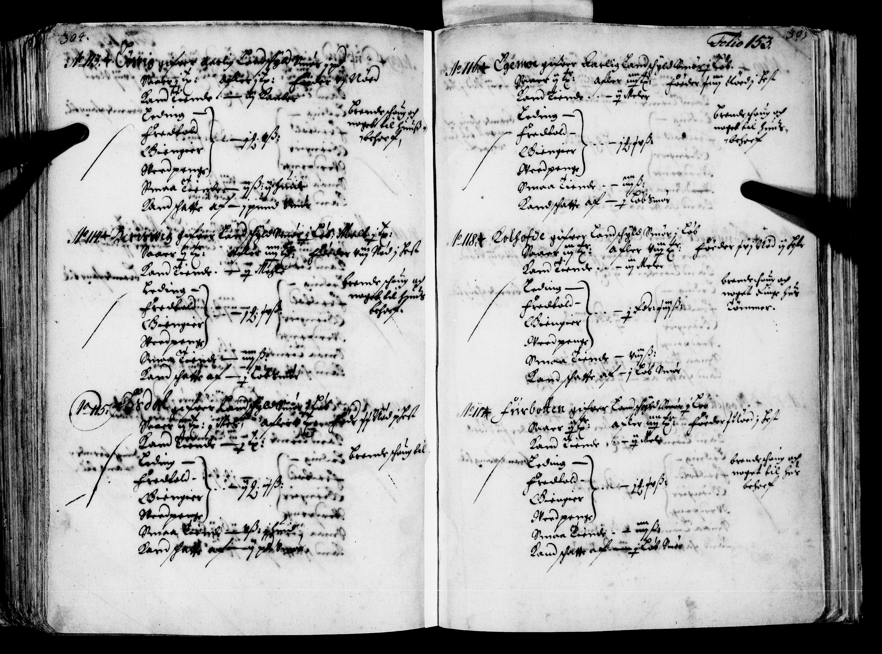 Rentekammeret inntil 1814, Realistisk ordnet avdeling, AV/RA-EA-4070/N/Nb/Nba/L0039: Nordhordland fogderi, 1667, s. 152b-153a