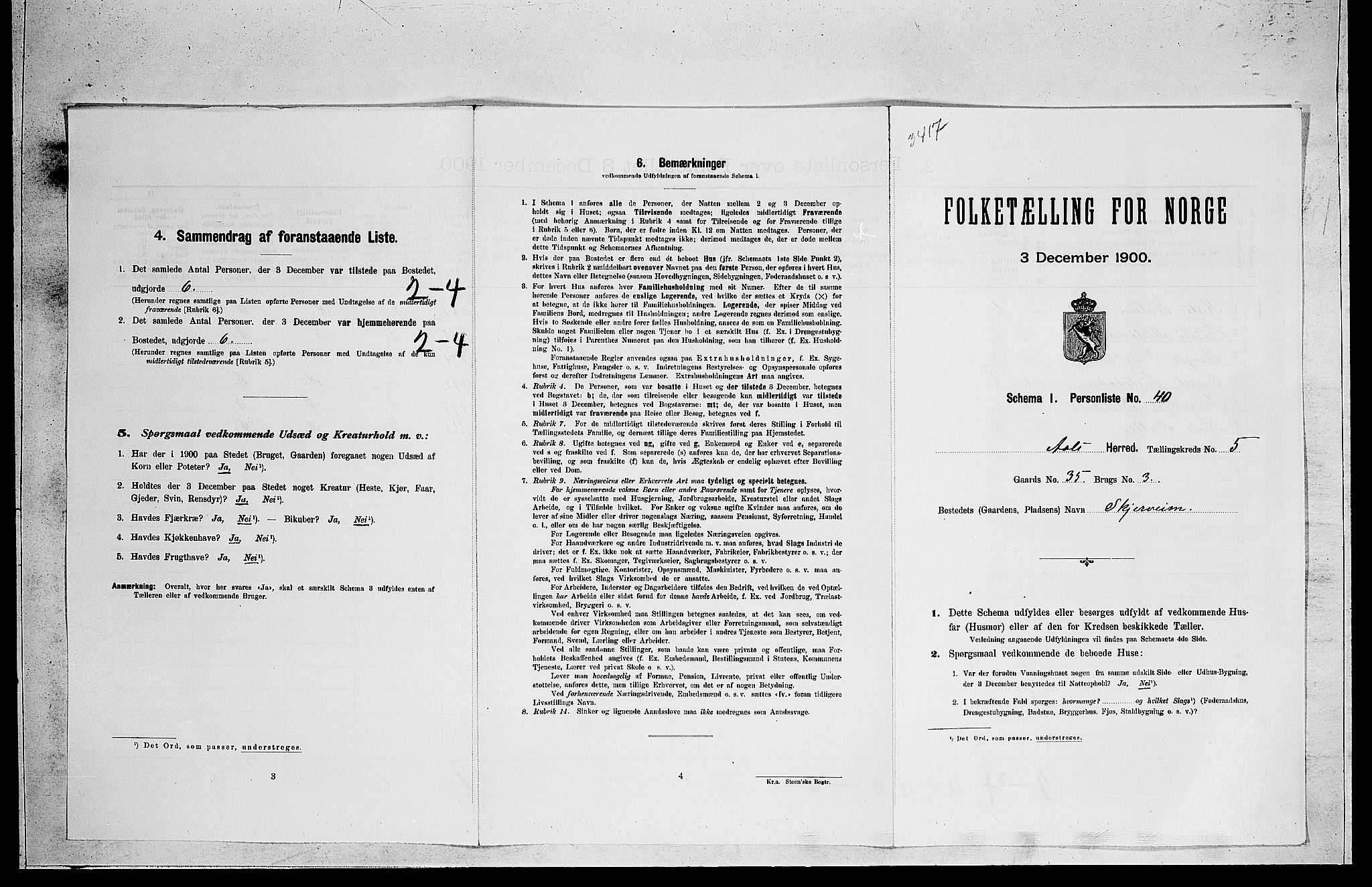 RA, Folketelling 1900 for 0619 Ål herred, 1900, s. 539