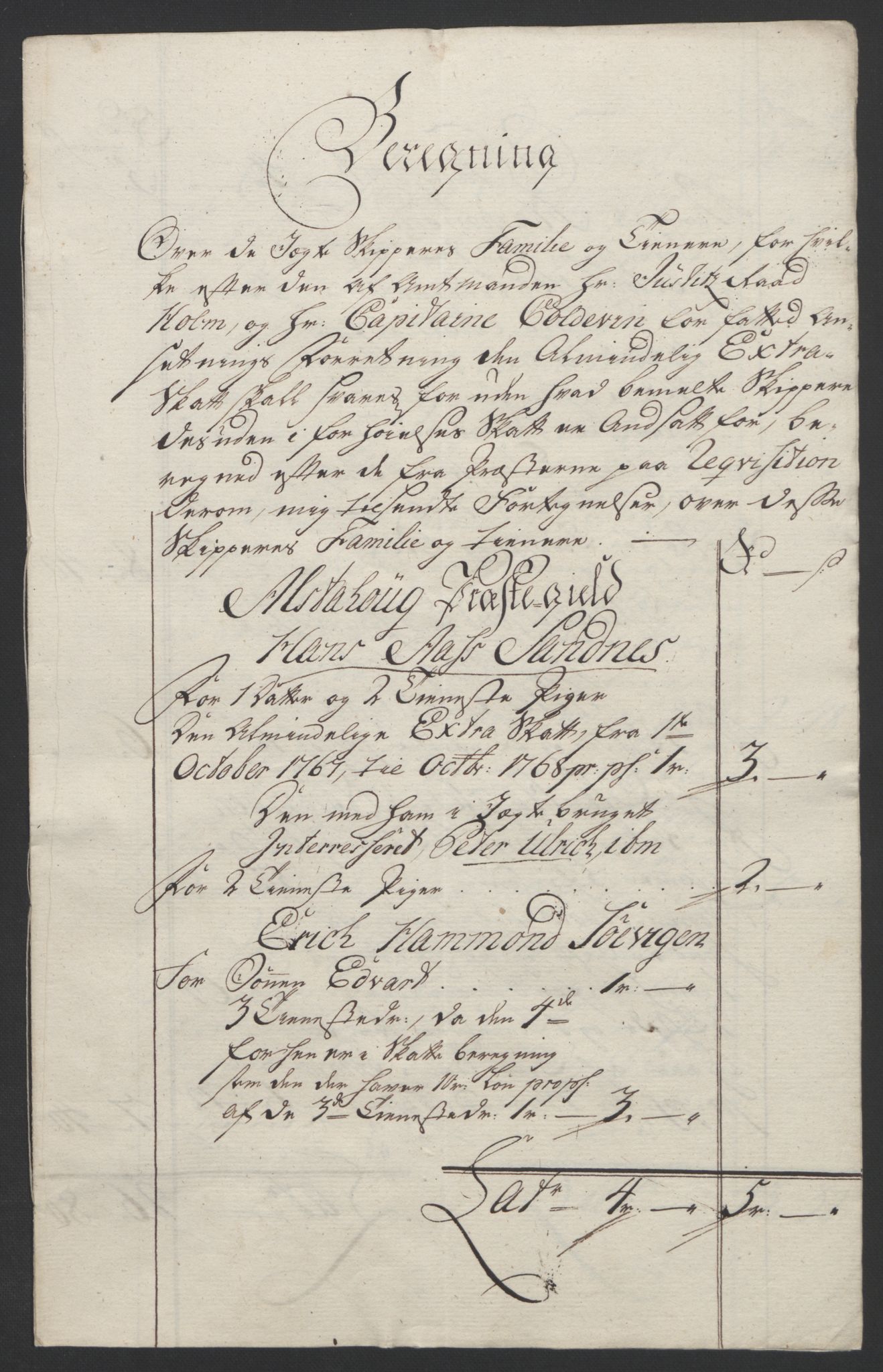 Rentekammeret inntil 1814, Reviderte regnskaper, Fogderegnskap, RA/EA-4092/R65/L4573: Ekstraskatten Helgeland, 1762-1772, s. 208