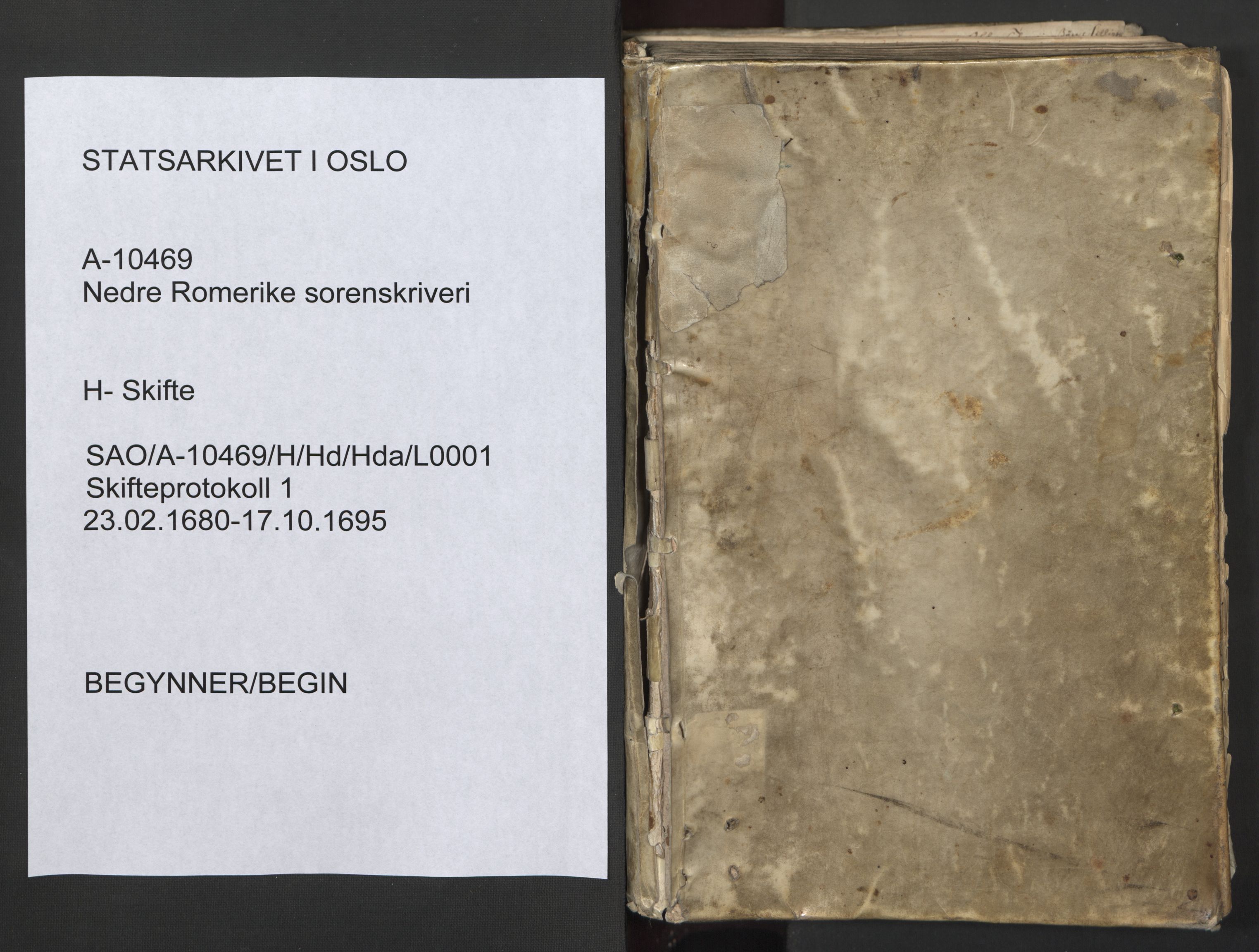 Nedre Romerike sorenskriveri, SAO/A-10469/H/Hd/Hda/L0001: Skifteprotokoll, 1680-1695