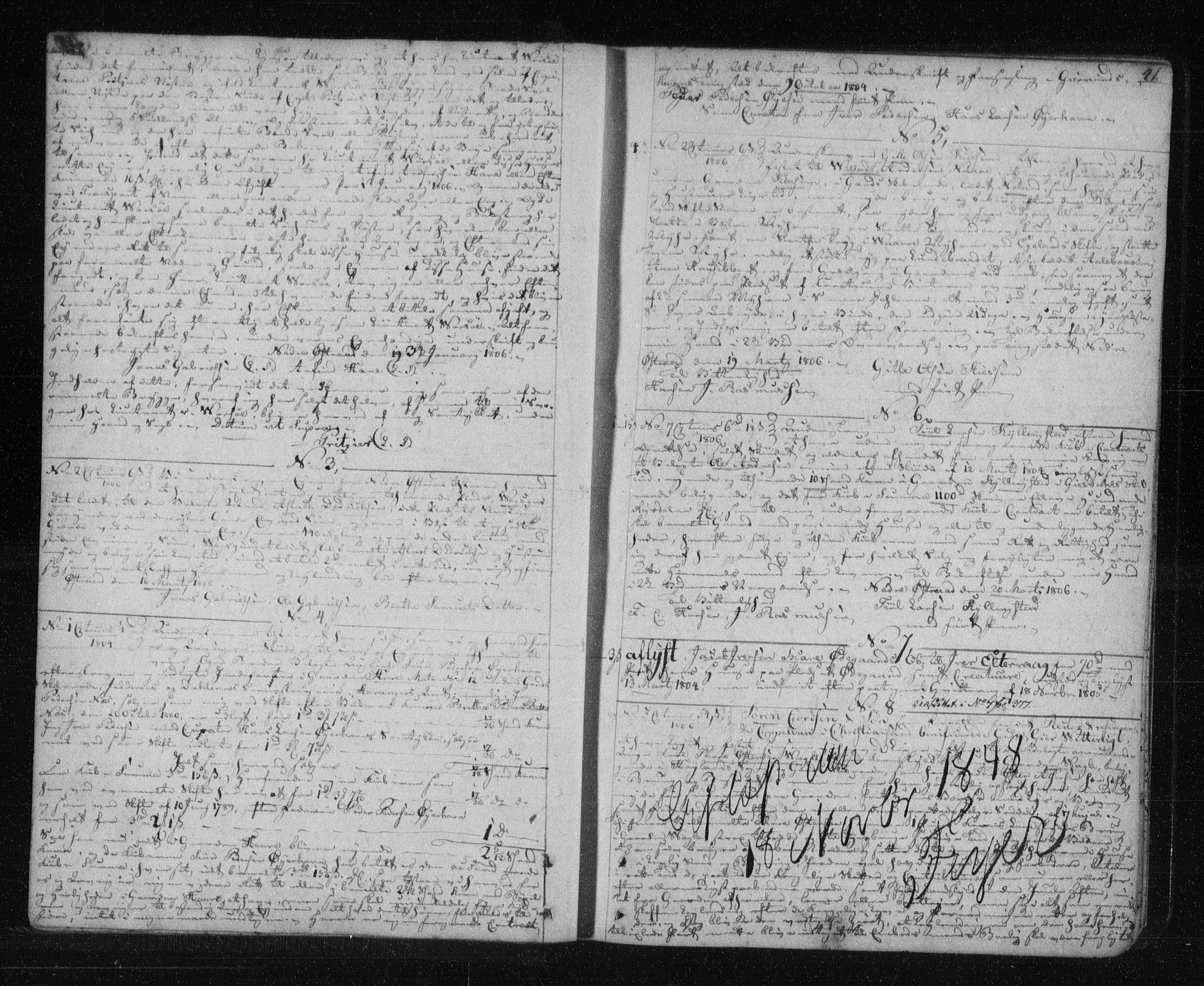 Jæren og Dalane sorenskriveri, AV/SAST-A-100306/4/41/41B/L0011: Pantebok nr. 8, 1805-1812, s. 41