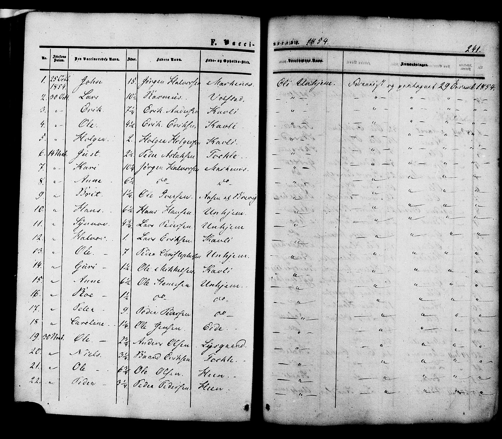 Ministerialprotokoller, klokkerbøker og fødselsregistre - Møre og Romsdal, AV/SAT-A-1454/545/L0586: Ministerialbok nr. 545A02, 1854-1877, s. 241