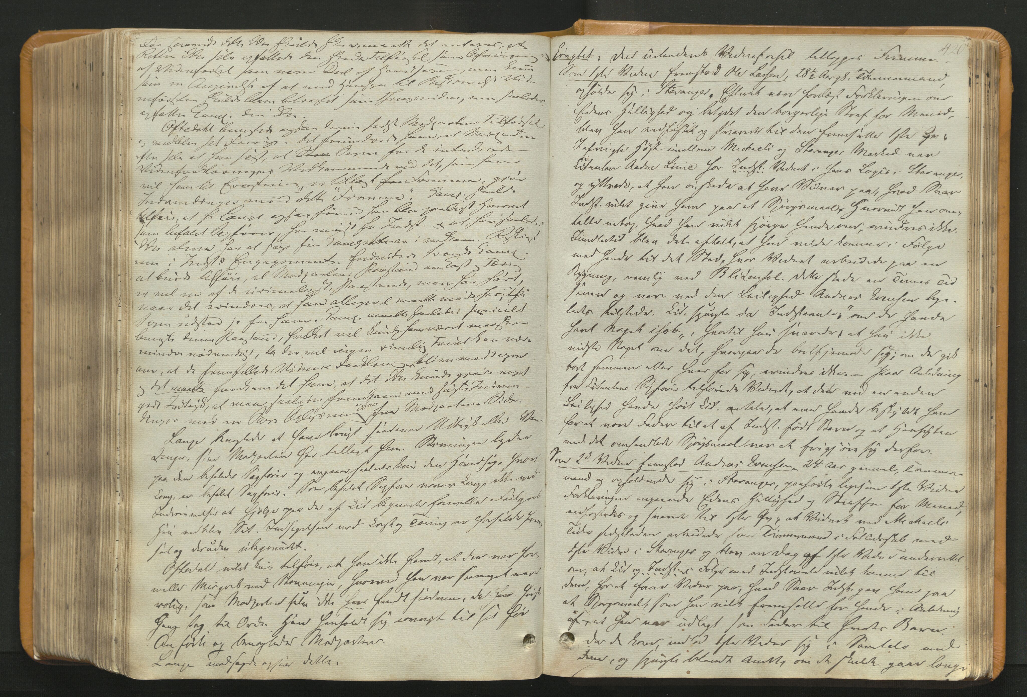 Jæren og Dalane sorenskriveri, AV/SAST-A-100306/3/30/30BAB/L0004: Tingbok for Jæren, 1851-1859, s. 419b-420a