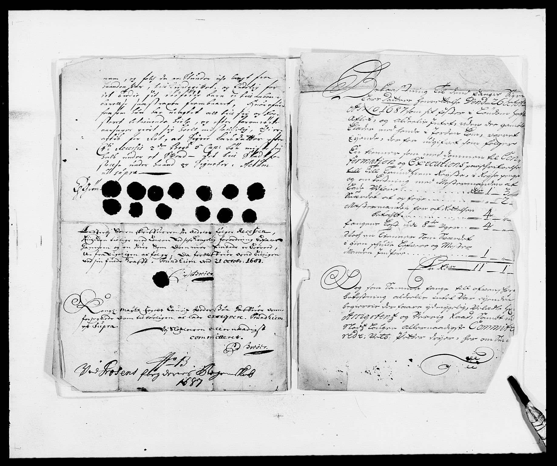 Rentekammeret inntil 1814, Reviderte regnskaper, Fogderegnskap, AV/RA-EA-4092/R57/L3845: Fogderegnskap Fosen, 1687, s. 217