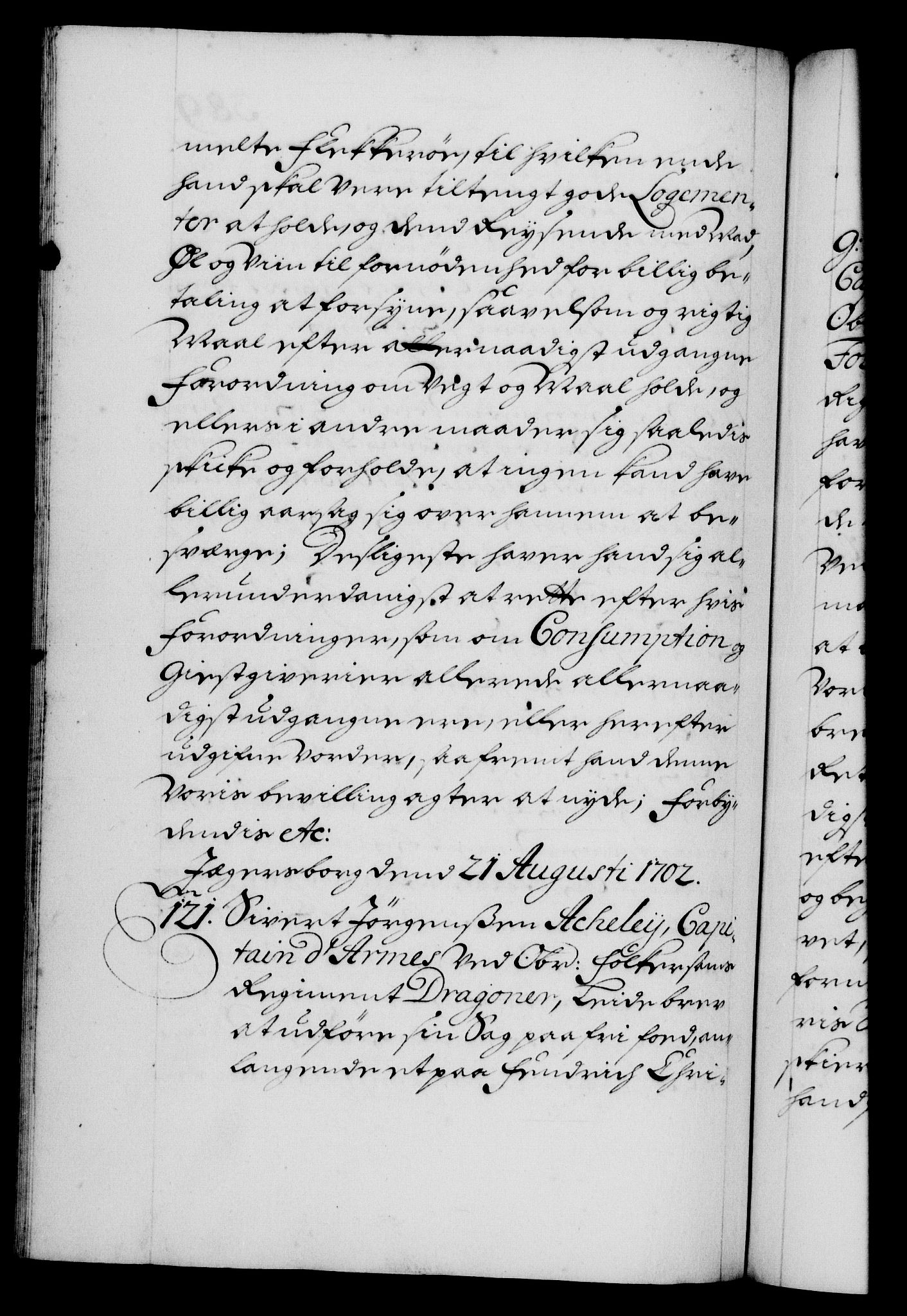 Danske Kanselli 1572-1799, AV/RA-EA-3023/F/Fc/Fca/Fcaa/L0018: Norske registre, 1699-1703, s. 389b