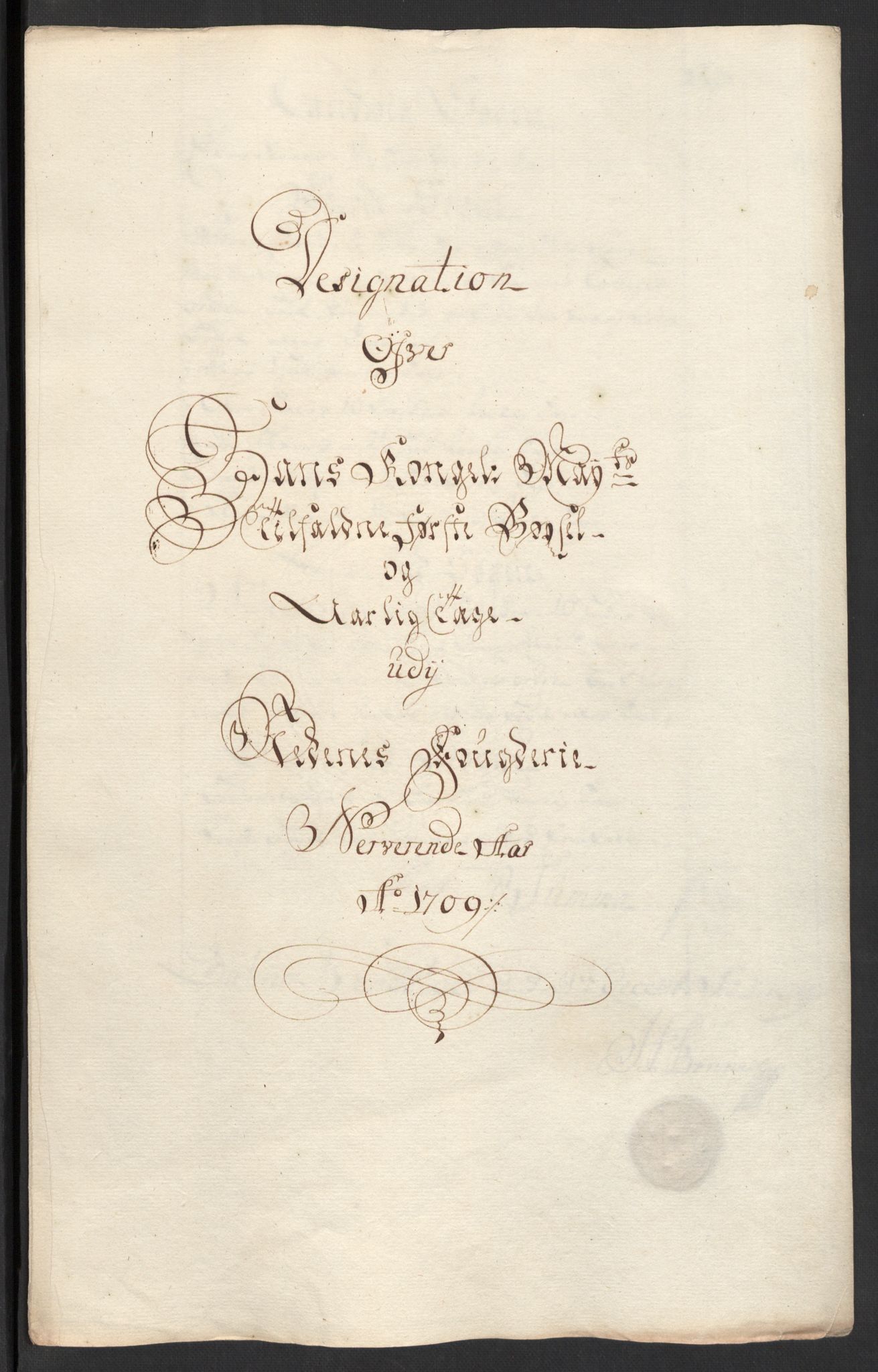 Rentekammeret inntil 1814, Reviderte regnskaper, Fogderegnskap, AV/RA-EA-4092/R39/L2318: Fogderegnskap Nedenes, 1706-1709, s. 445