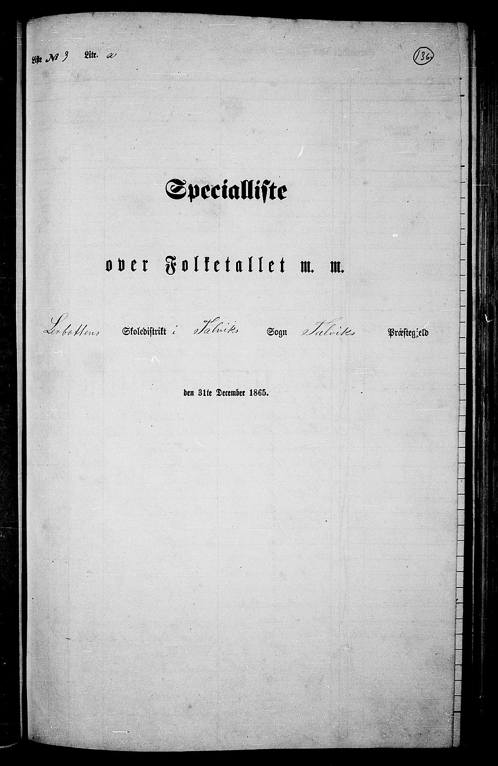 RA, Folketelling 1865 for 2013P Talvik prestegjeld, 1865, s. 57
