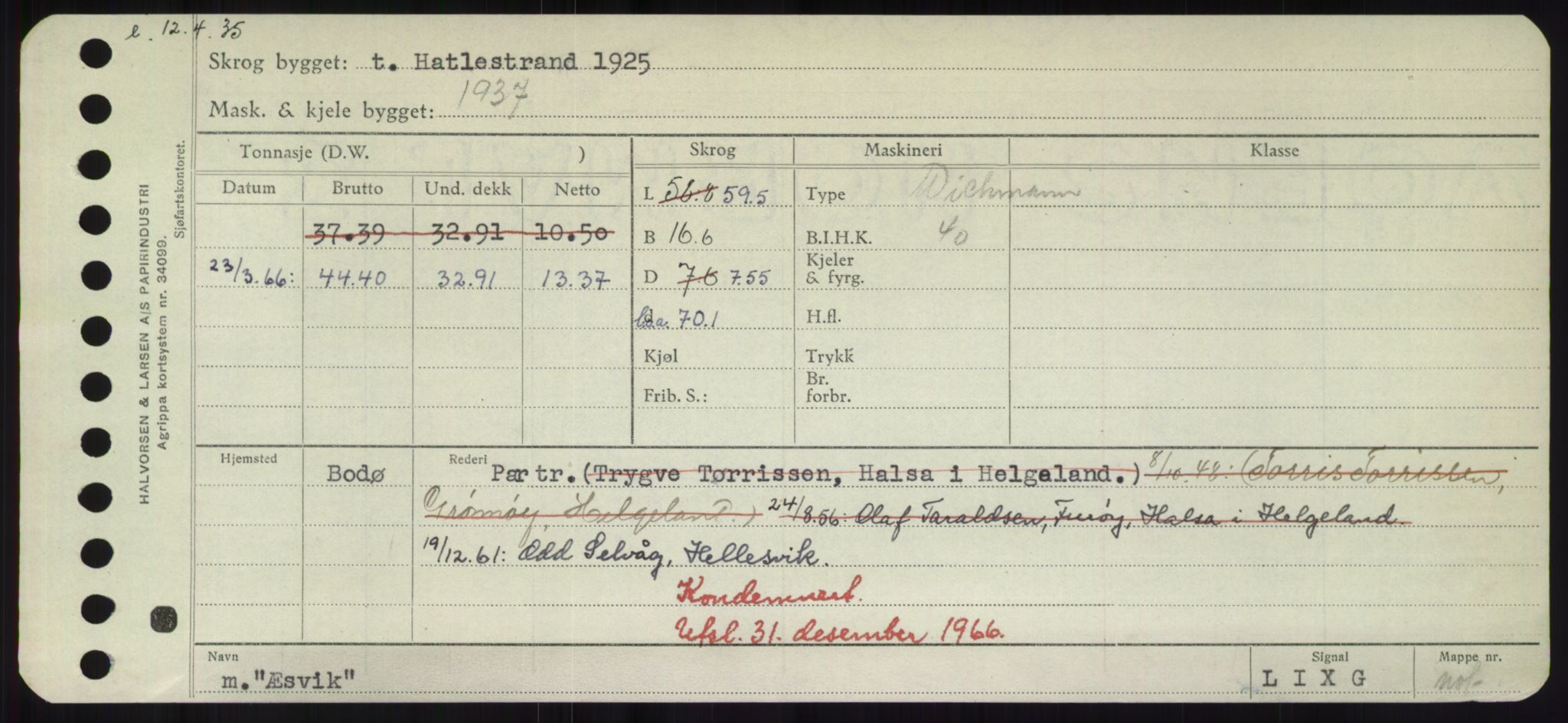 Sjøfartsdirektoratet med forløpere, Skipsmålingen, RA/S-1627/H/Hd/L0041: Fartøy, Vi-Ås, s. 499