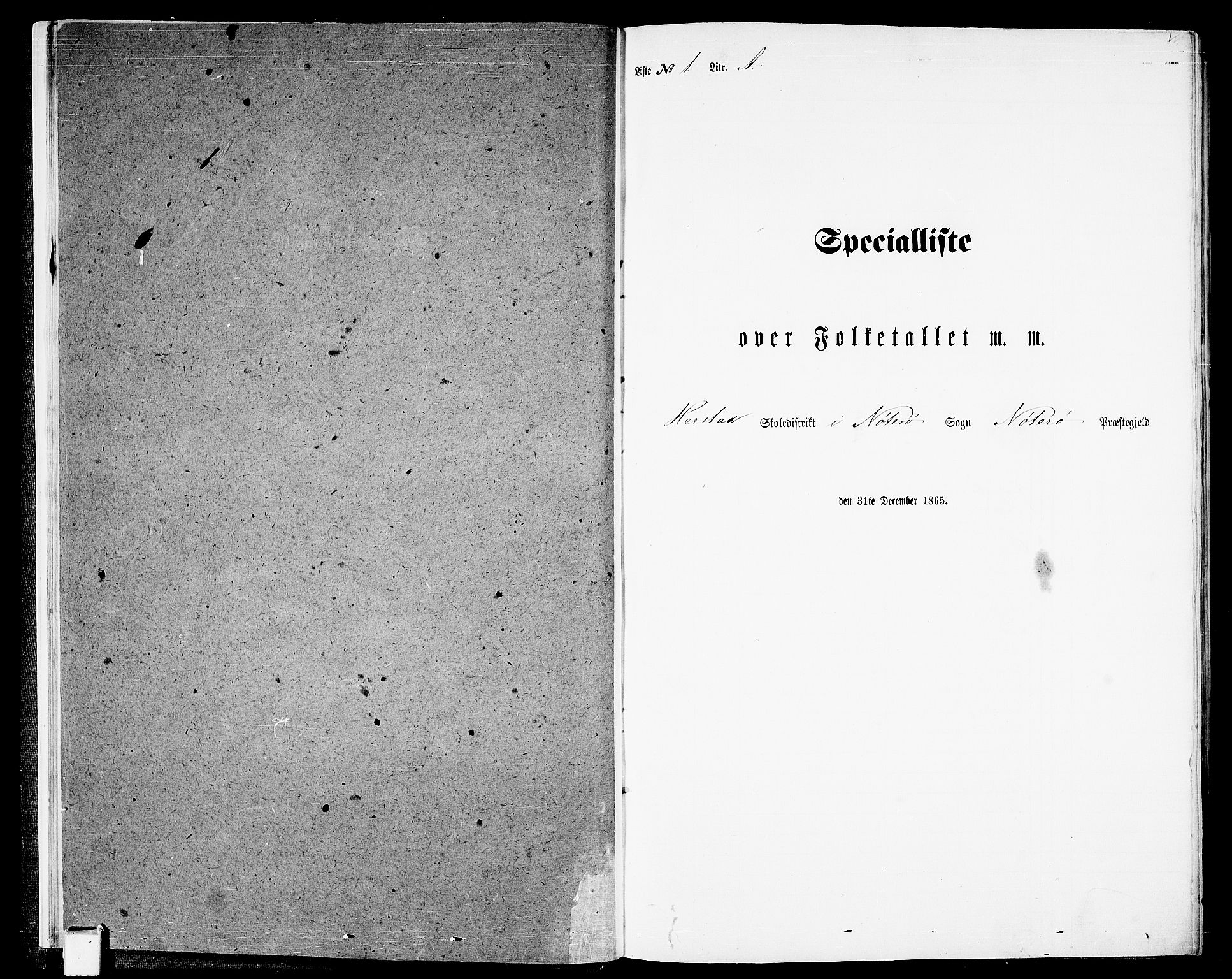 RA, Folketelling 1865 for 0722P Nøtterøy prestegjeld, 1865, s. 13