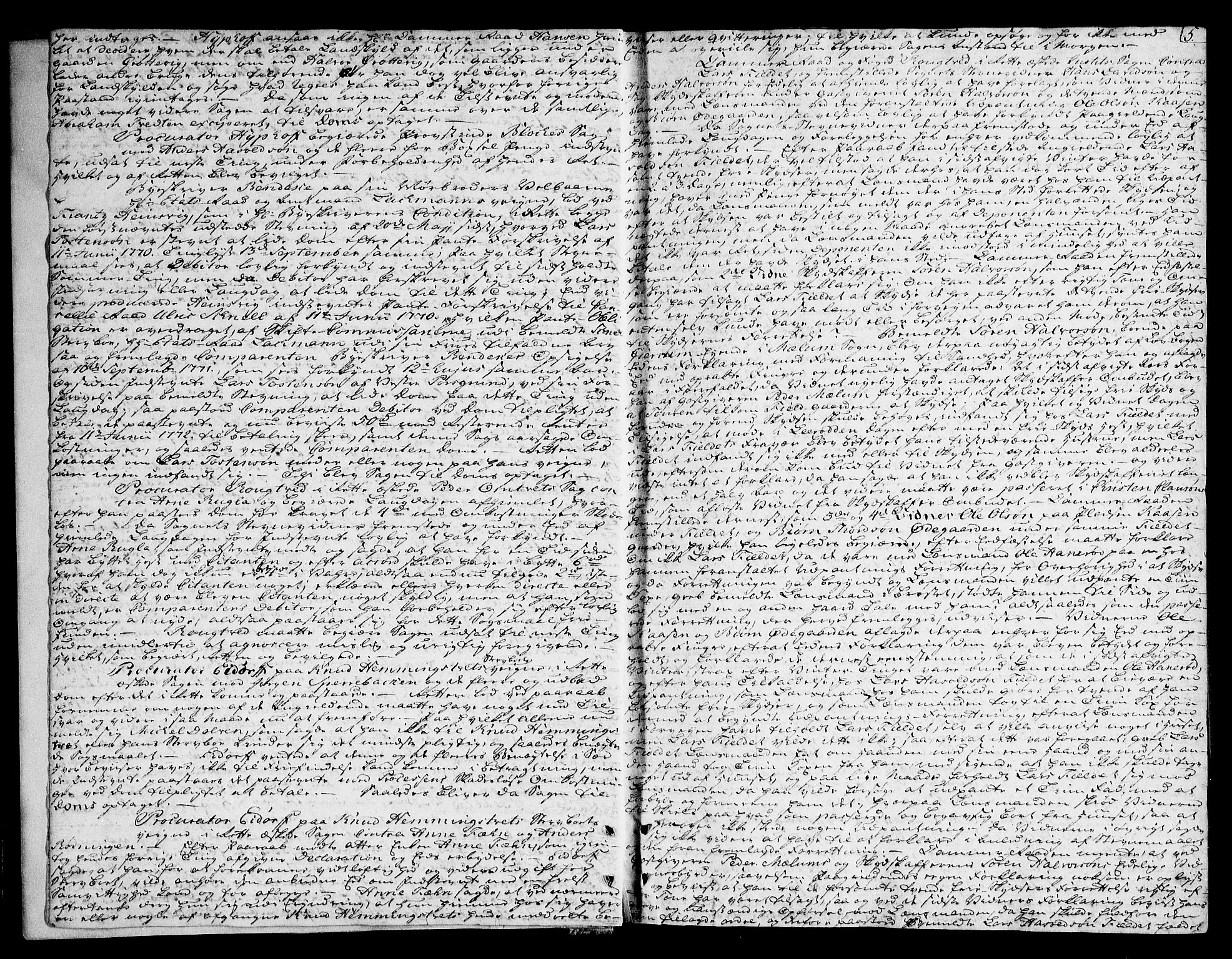 Nedre Telemark sorenskriveri, AV/SAKO-A-135/F/Fa/L0026: Tingbok, 1772-1777, s. 5