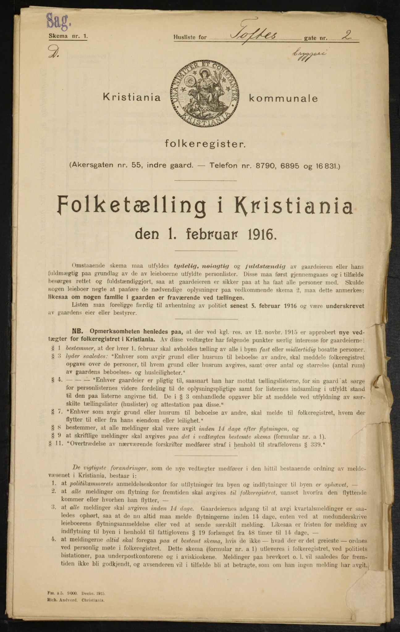 OBA, Kommunal folketelling 1.2.1916 for Kristiania, 1916, s. 114771