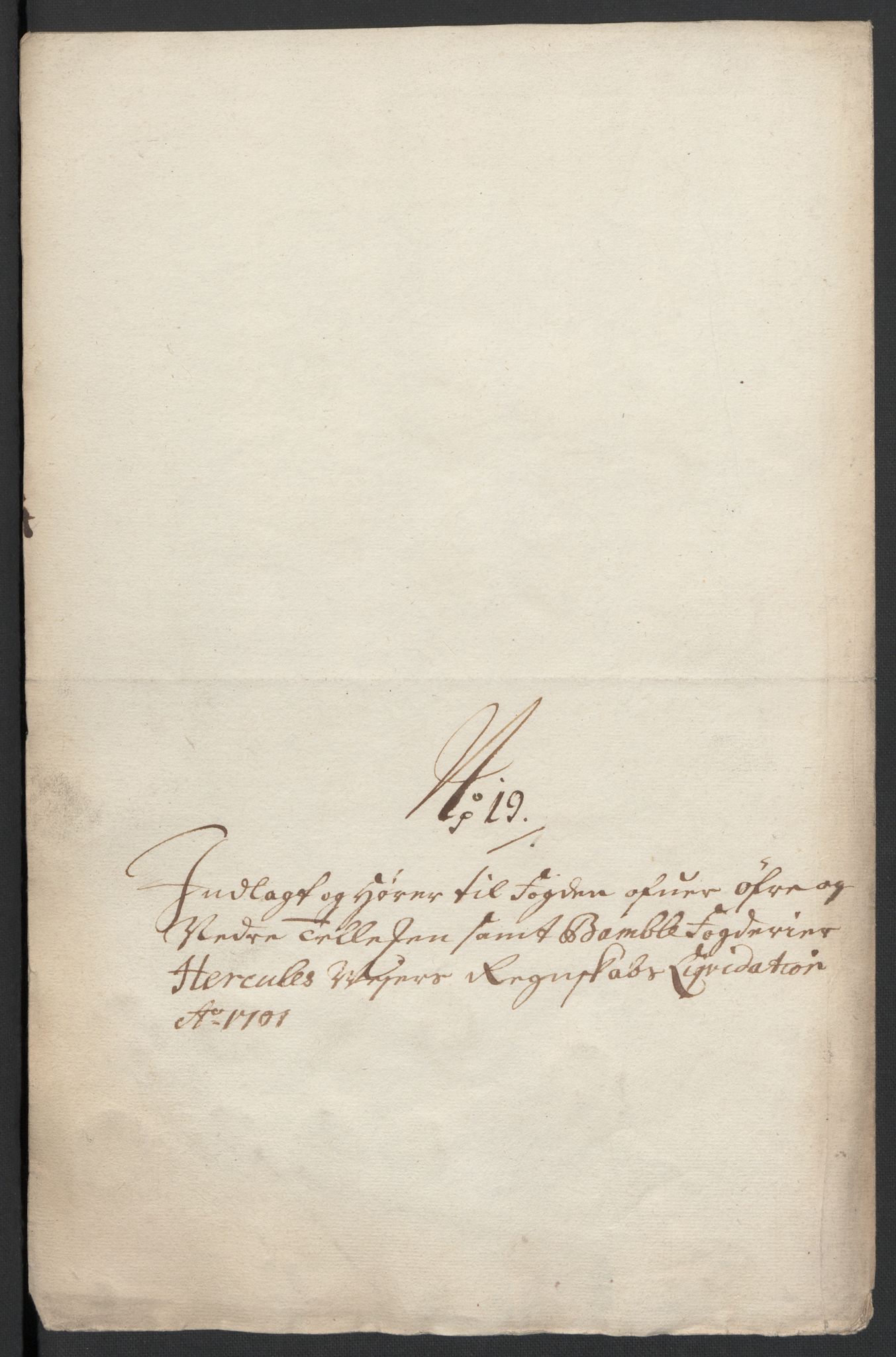 Rentekammeret inntil 1814, Reviderte regnskaper, Fogderegnskap, AV/RA-EA-4092/R36/L2105: Fogderegnskap Øvre og Nedre Telemark og Bamble, 1701, s. 274