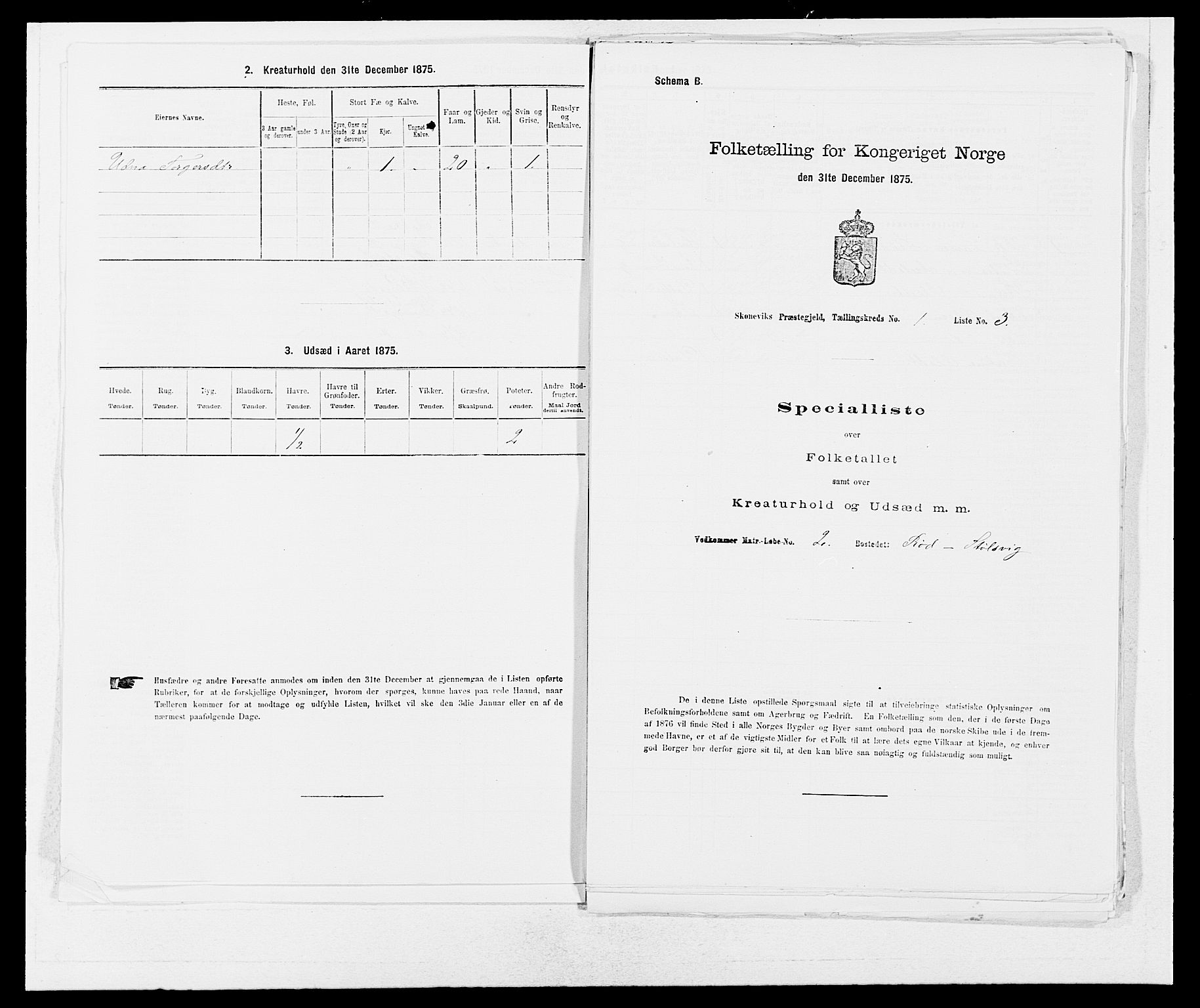 SAB, Folketelling 1875 for 1212P Skånevik prestegjeld, 1875, s. 29