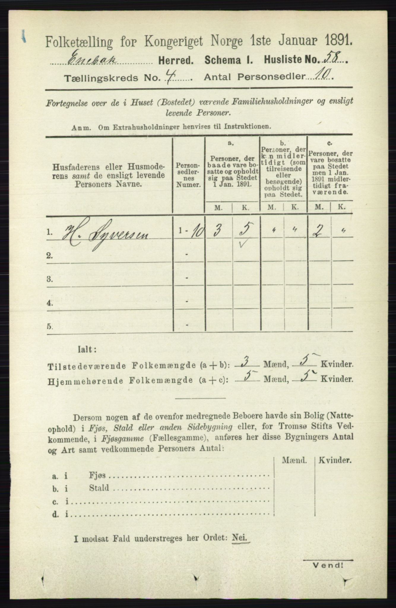 RA, Folketelling 1891 for 0229 Enebakk herred, 1891, s. 1468