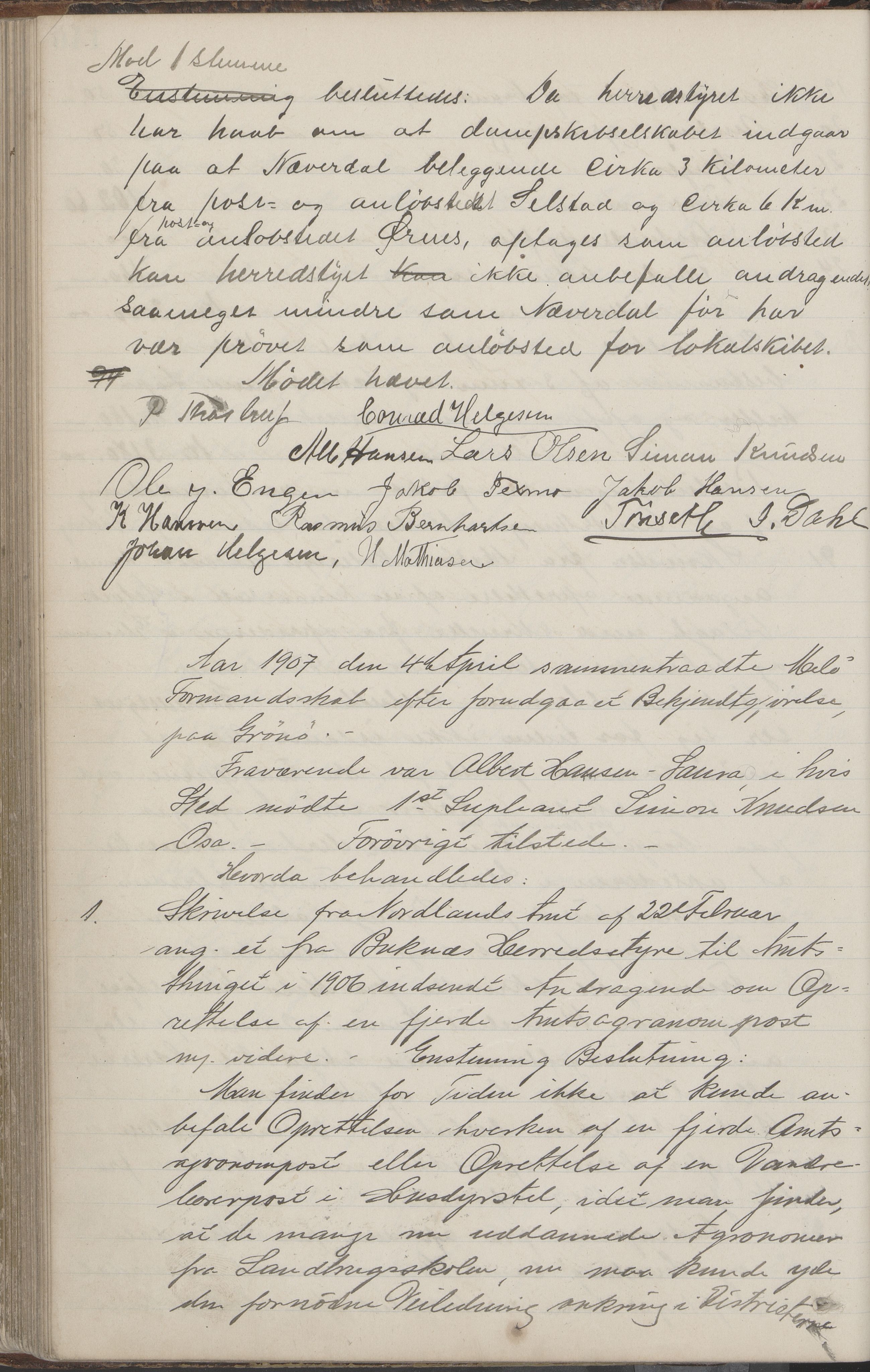 Meløy kommune. Formannskapet, AIN/K-18370.150/100/L0002: Forhandlingsprotokoll, 1895-1909, s. 146b