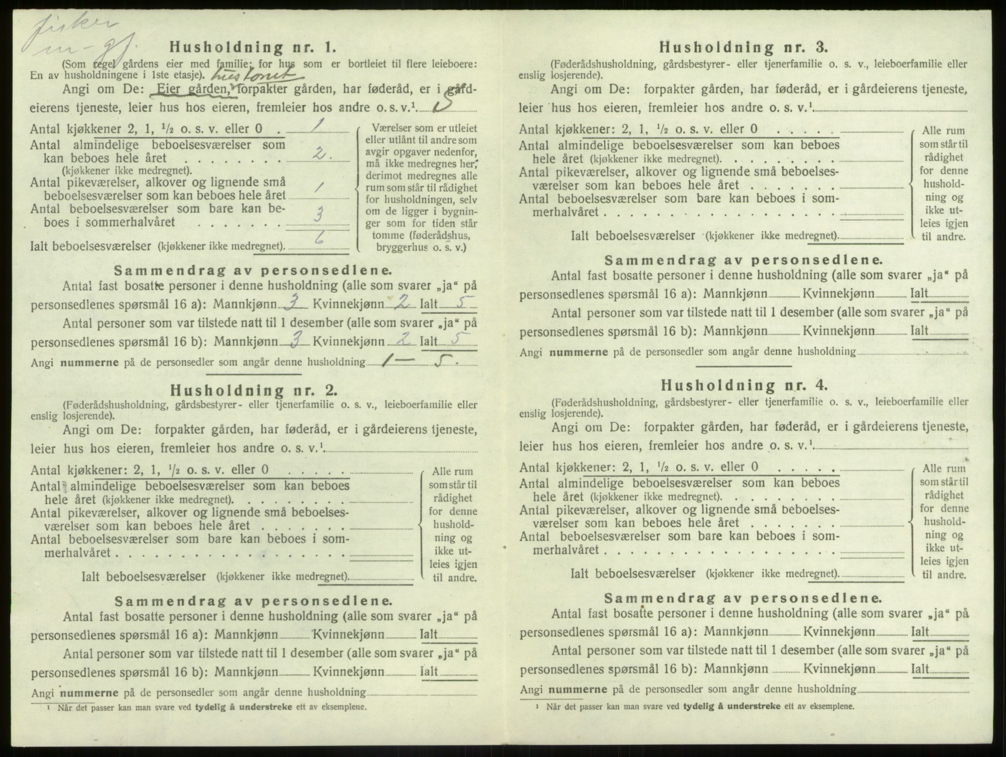 SAB, Folketelling 1920 for 1438 Bremanger herred, 1920, s. 333