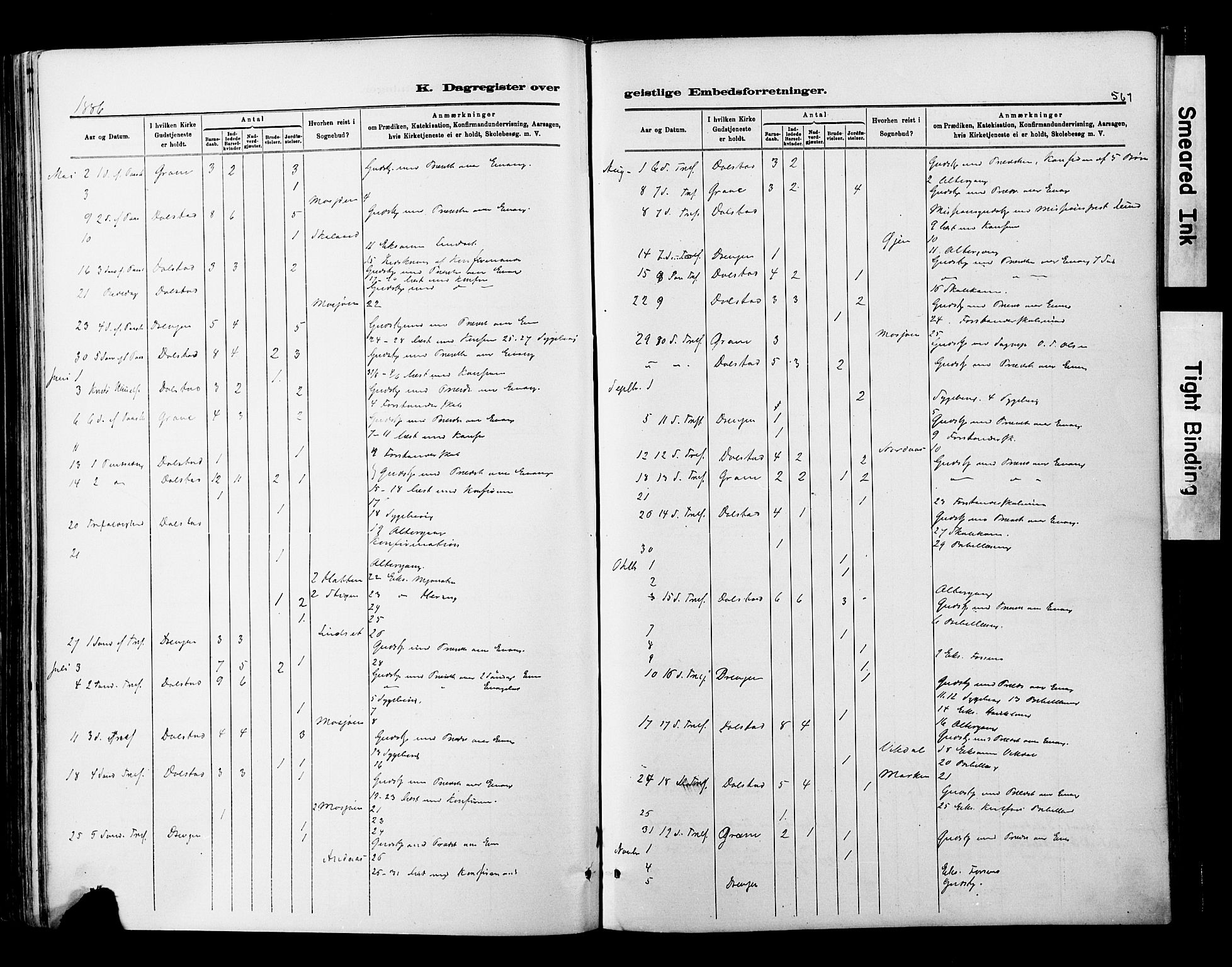 Ministerialprotokoller, klokkerbøker og fødselsregistre - Nordland, SAT/A-1459/820/L0295: Ministerialbok nr. 820A16, 1880-1896, s. 561