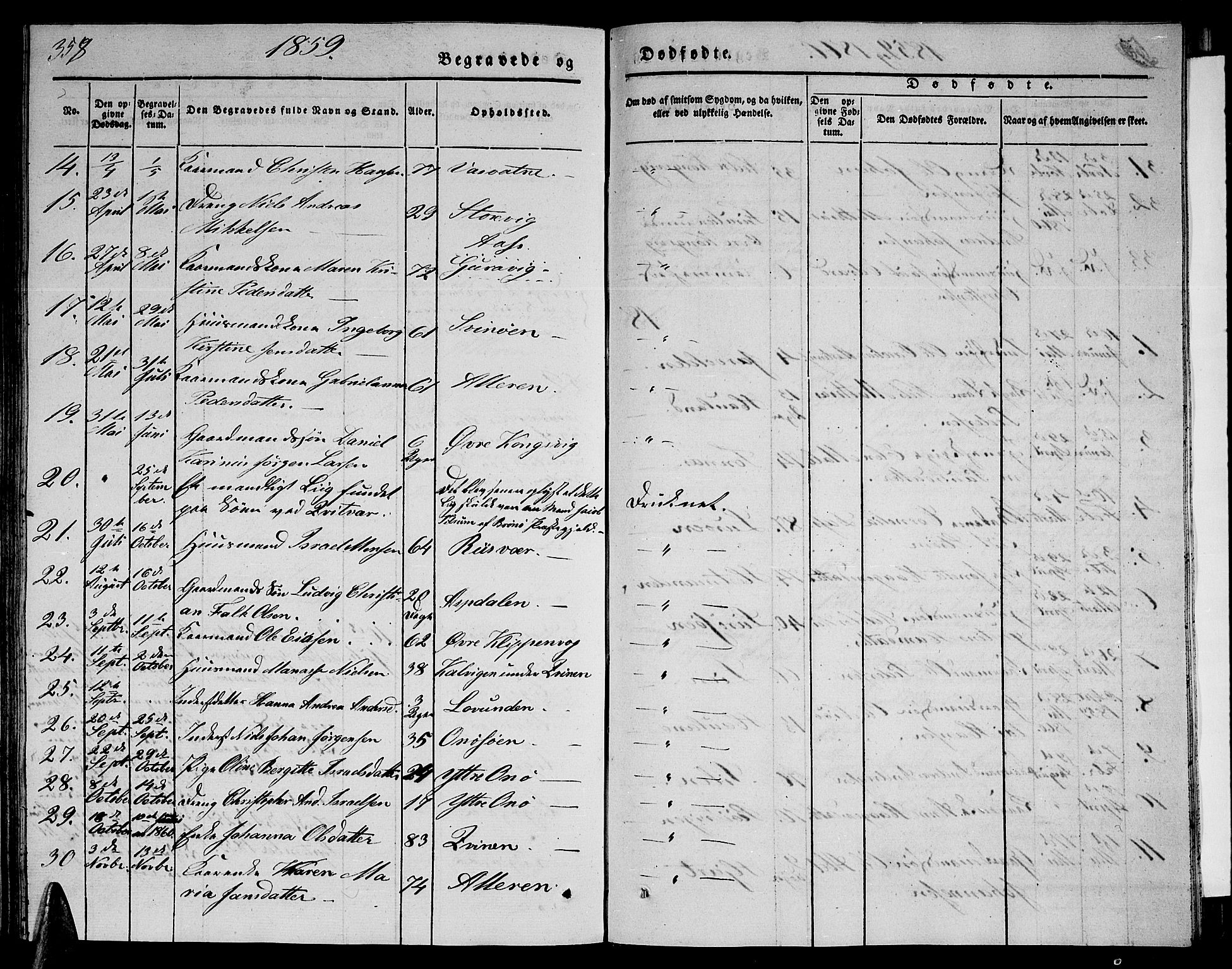 Ministerialprotokoller, klokkerbøker og fødselsregistre - Nordland, AV/SAT-A-1459/839/L0572: Klokkerbok nr. 839C02, 1841-1873, s. 358