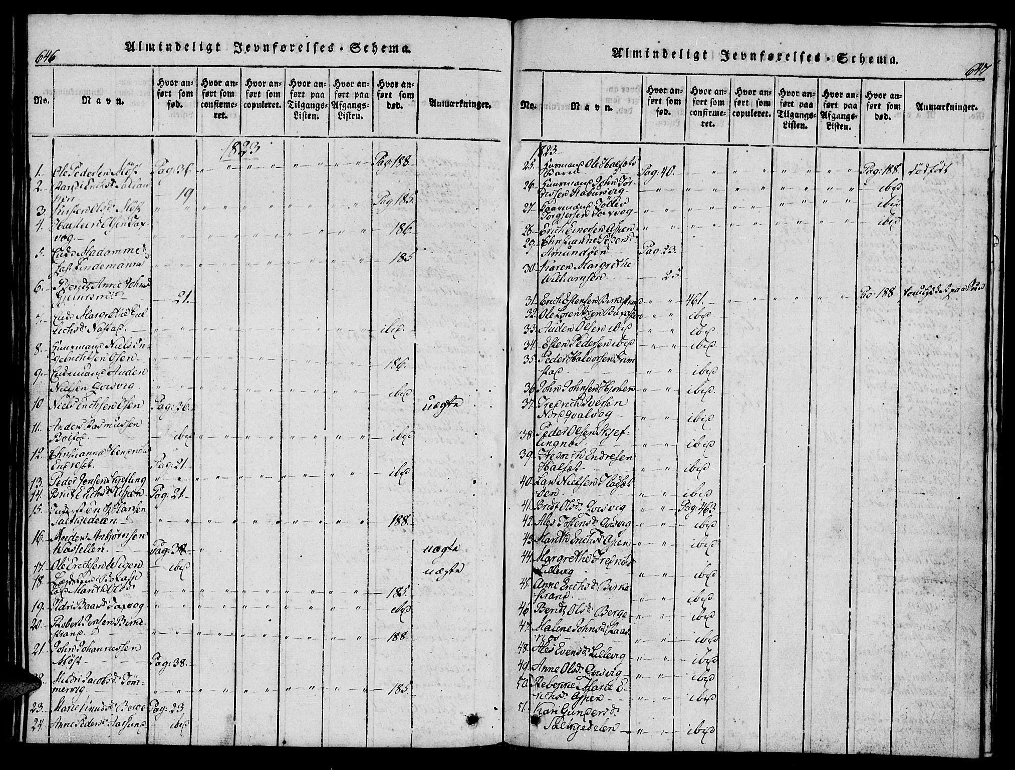 Ministerialprotokoller, klokkerbøker og fødselsregistre - Møre og Romsdal, SAT/A-1454/573/L0873: Klokkerbok nr. 573C01, 1819-1834, s. 646-647