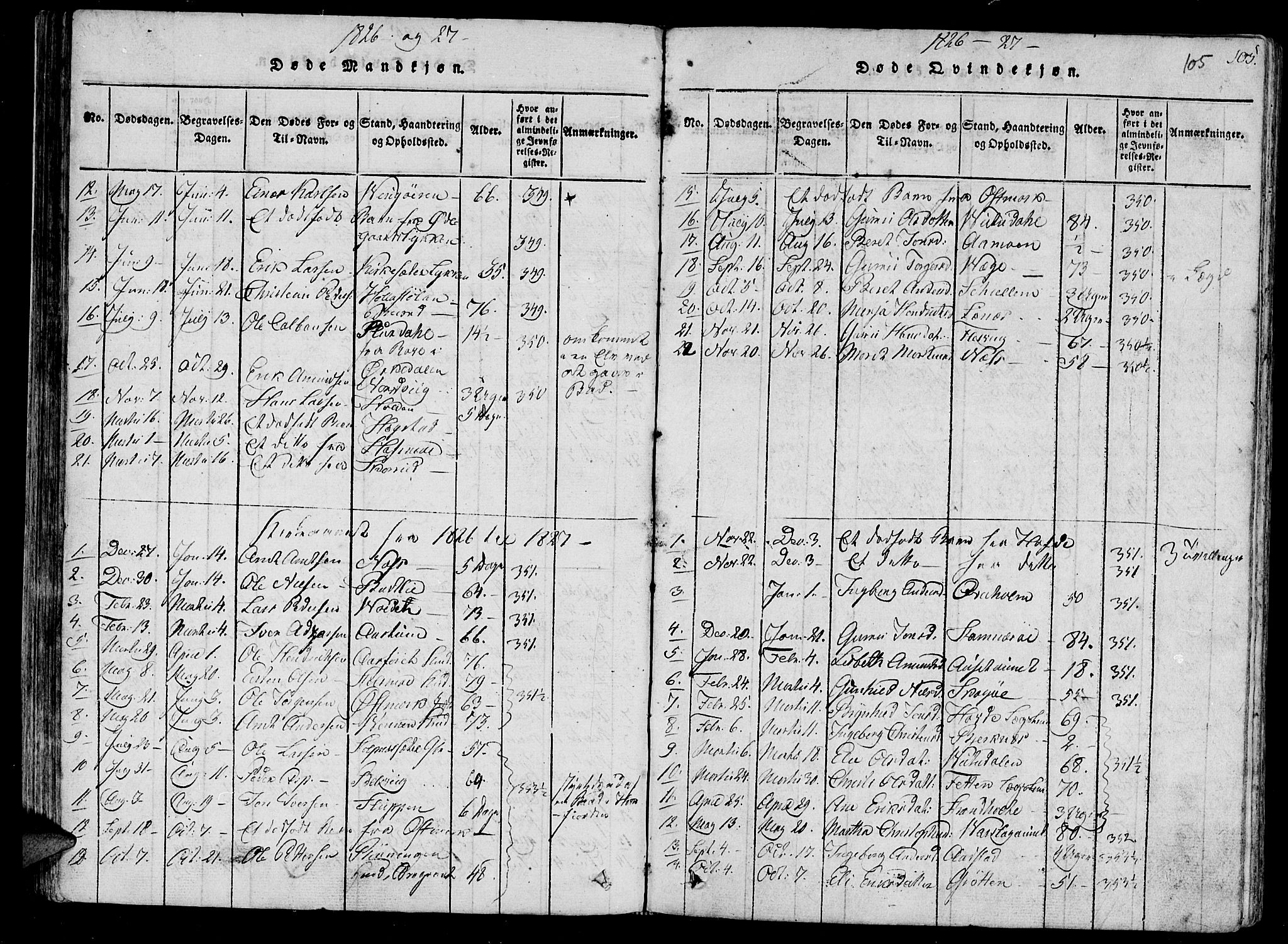 Ministerialprotokoller, klokkerbøker og fødselsregistre - Sør-Trøndelag, AV/SAT-A-1456/630/L0491: Ministerialbok nr. 630A04, 1818-1830, s. 105