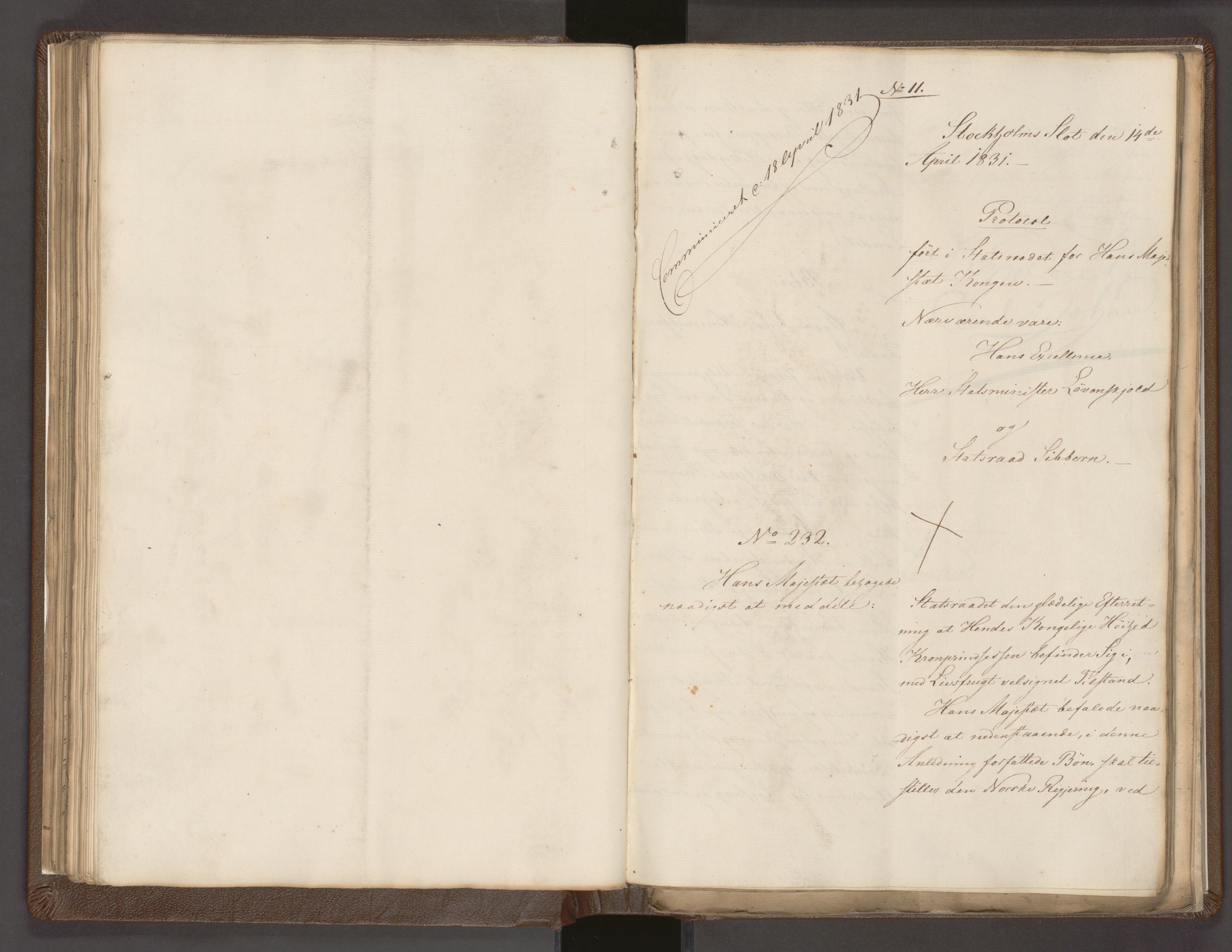 Statsrådssekretariatet, AV/RA-S-1001/A/Ab/L0032: Kgl. res. nr. 917-992 og 1-512, 1. halvår, 1831