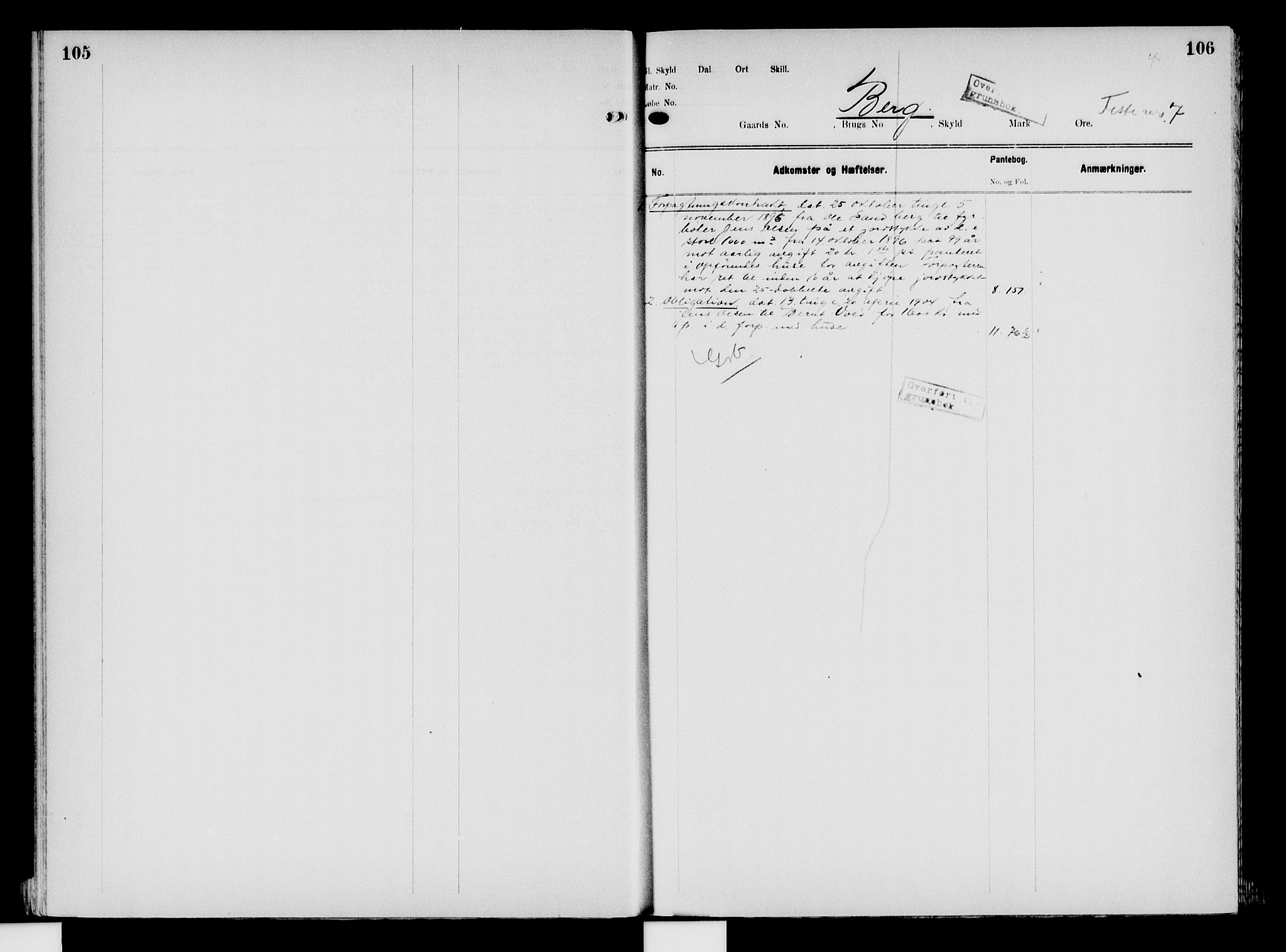 Nord-Hedmark sorenskriveri, SAH/TING-012/H/Ha/Had/Hade/L0008: Panteregister nr. 4.8, 1923-1940, s. 105-106