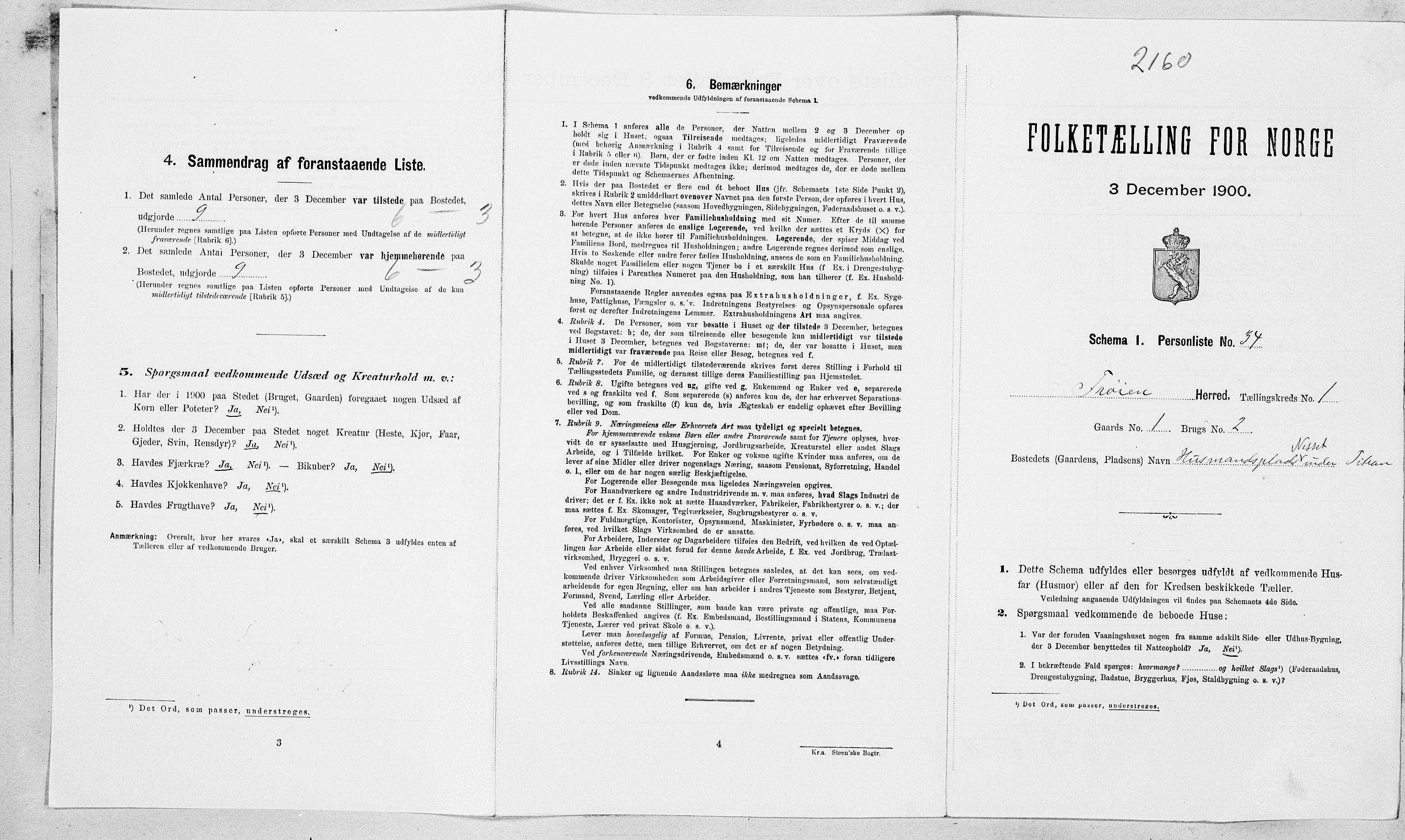 SAT, Folketelling 1900 for 1619 Frøya herred, 1900, s. 194