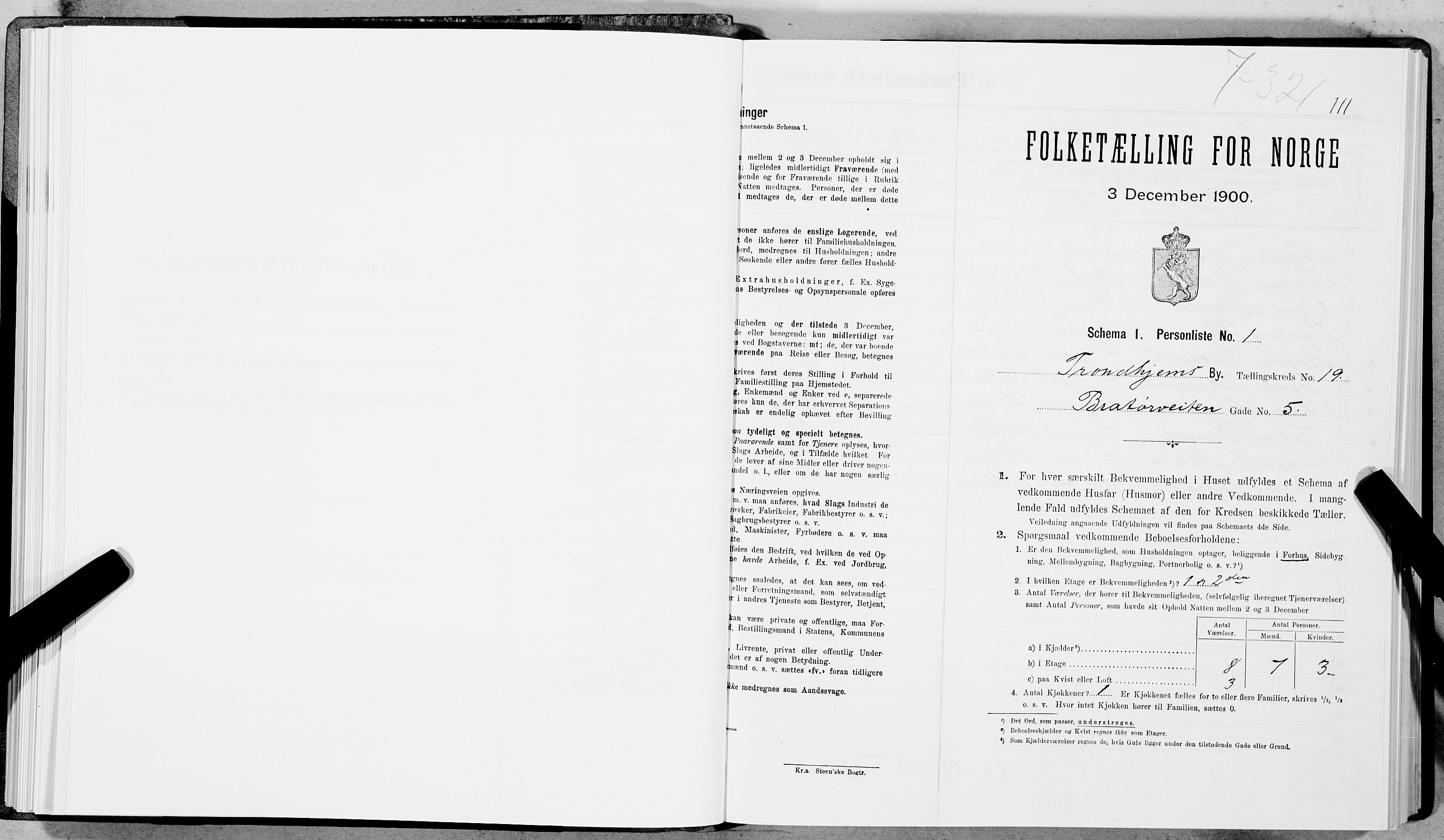 SAT, Folketelling 1900 for 1601 Trondheim kjøpstad, 1900, s. 3178