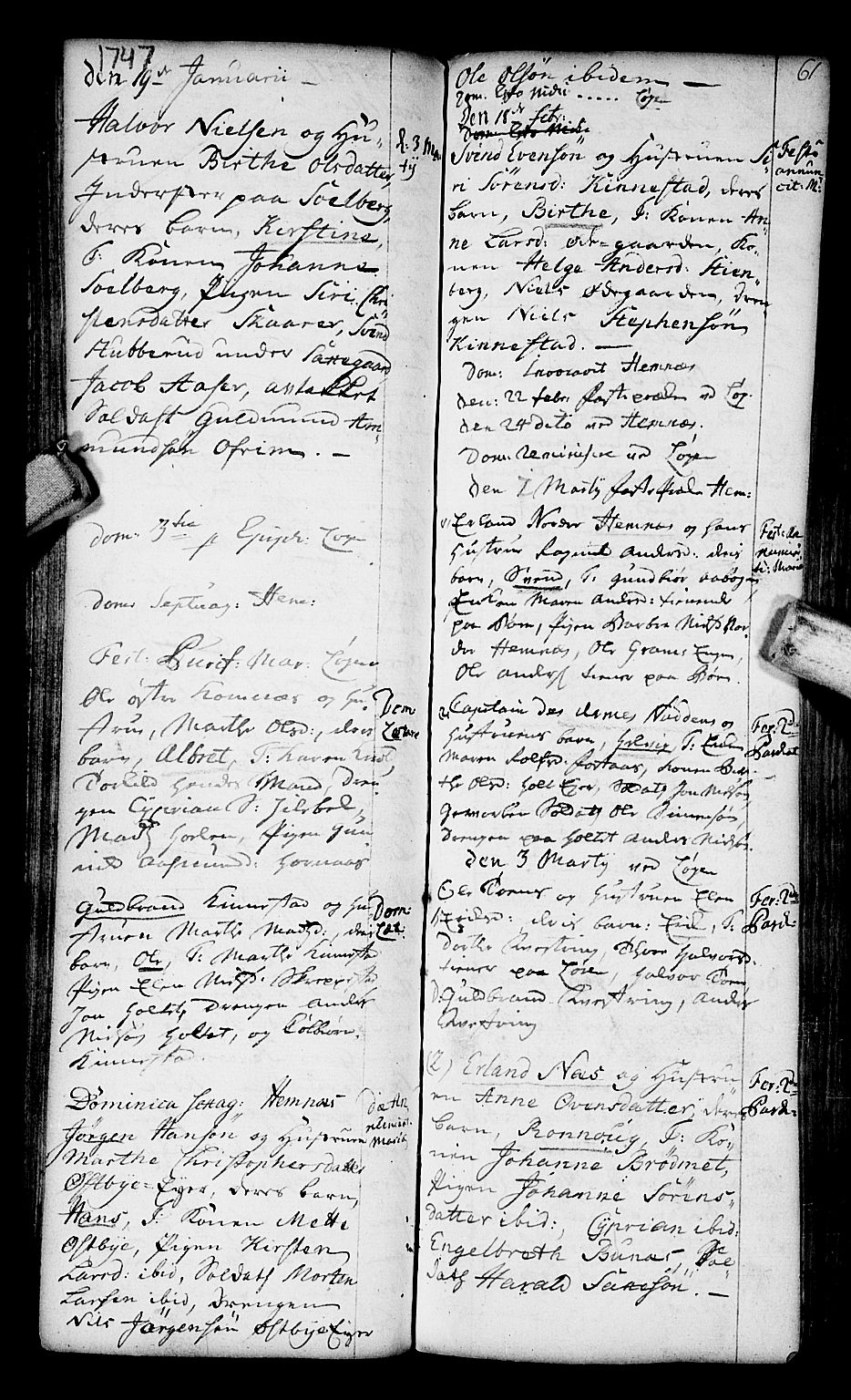 Høland prestekontor Kirkebøker, AV/SAO-A-10346a/F/Fa/L0003: Ministerialbok nr. I 3, 1739-1756, s. 61