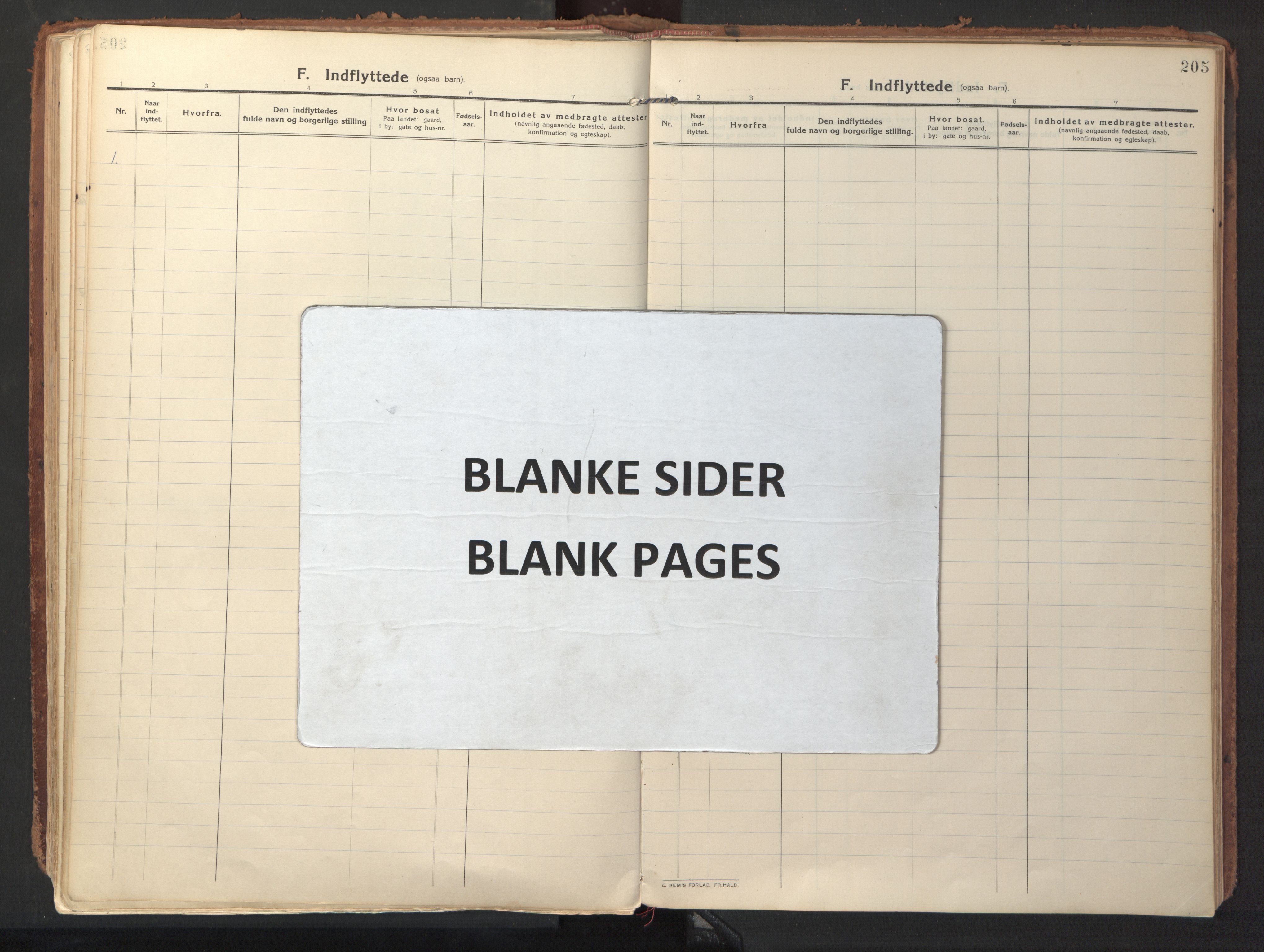 Ministerialprotokoller, klokkerbøker og fødselsregistre - Sør-Trøndelag, SAT/A-1456/640/L0581: Ministerialbok nr. 640A06, 1910-1924, s. 205