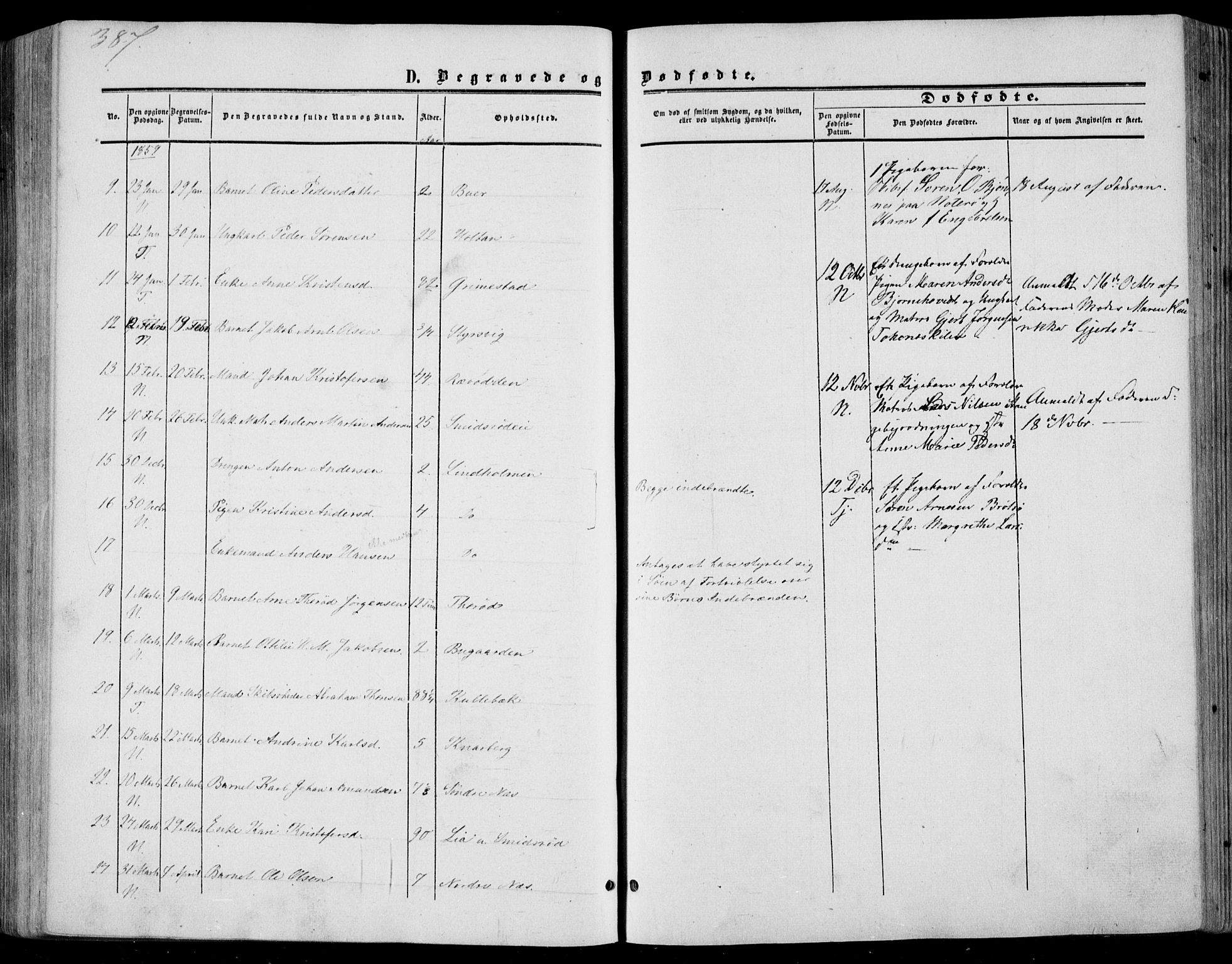 Nøtterøy kirkebøker, AV/SAKO-A-354/F/Fa/L0006: Ministerialbok nr. I 6, 1852-1864, s. 387